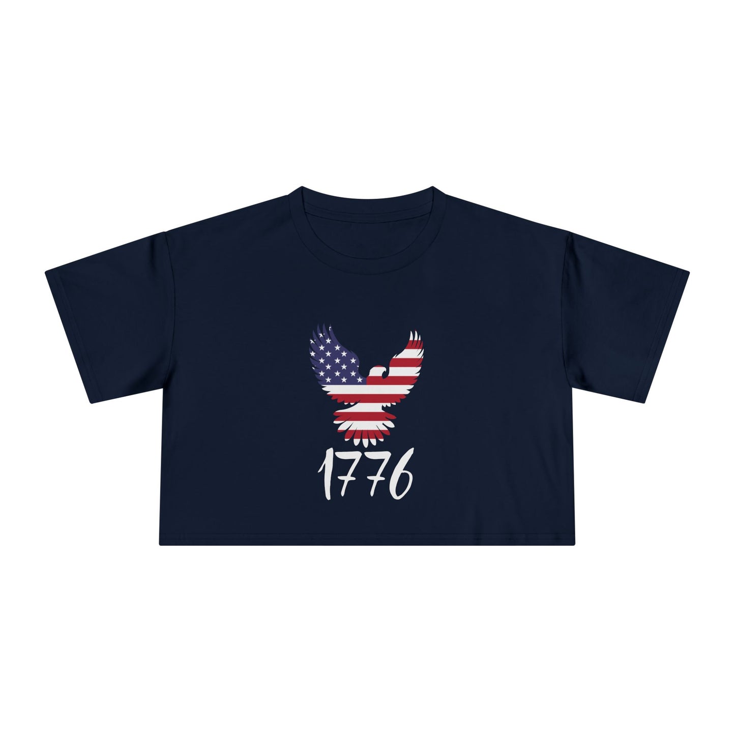 1776 Heritage Women's Premium Crop Top | USA Bald Eagle Graphic