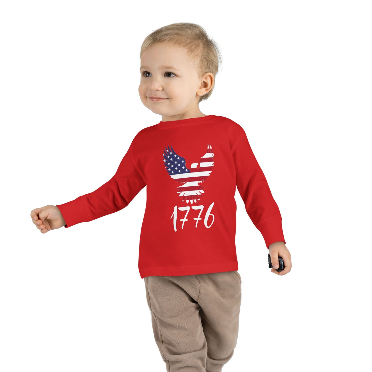 Premium Toddler Long Sleeve Tee - 1776 Heritage | Patriotic American Eagle