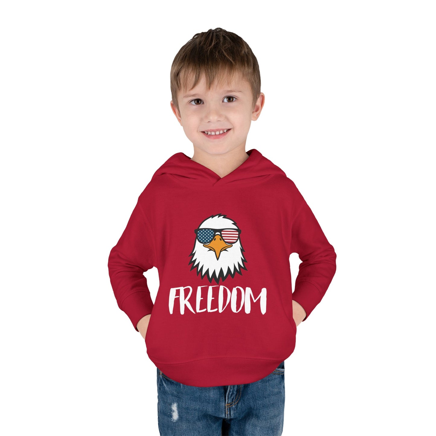 Freedom Eagle Aviator Toddler Hoodie | USA Bald Eagle Graphic