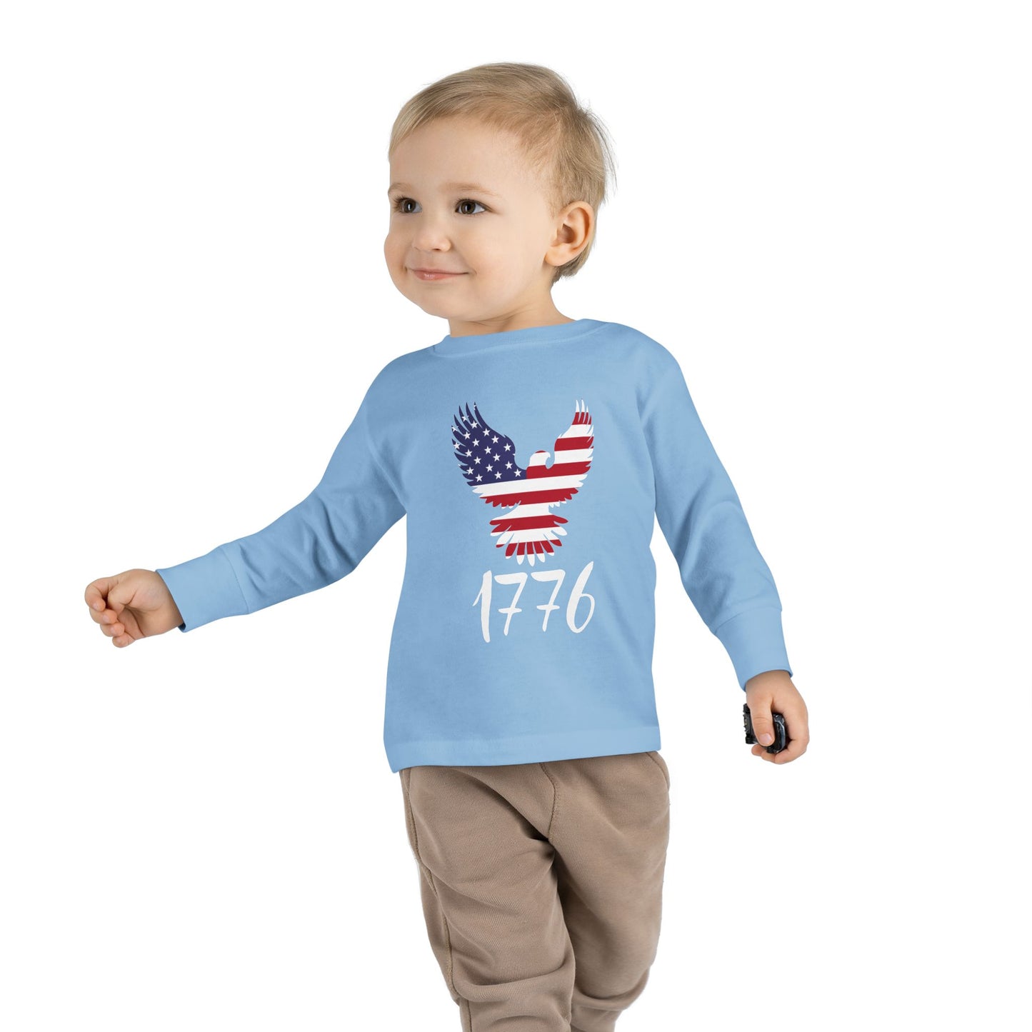 Premium Toddler Long Sleeve Tee - 1776 Heritage | Patriotic American Eagle