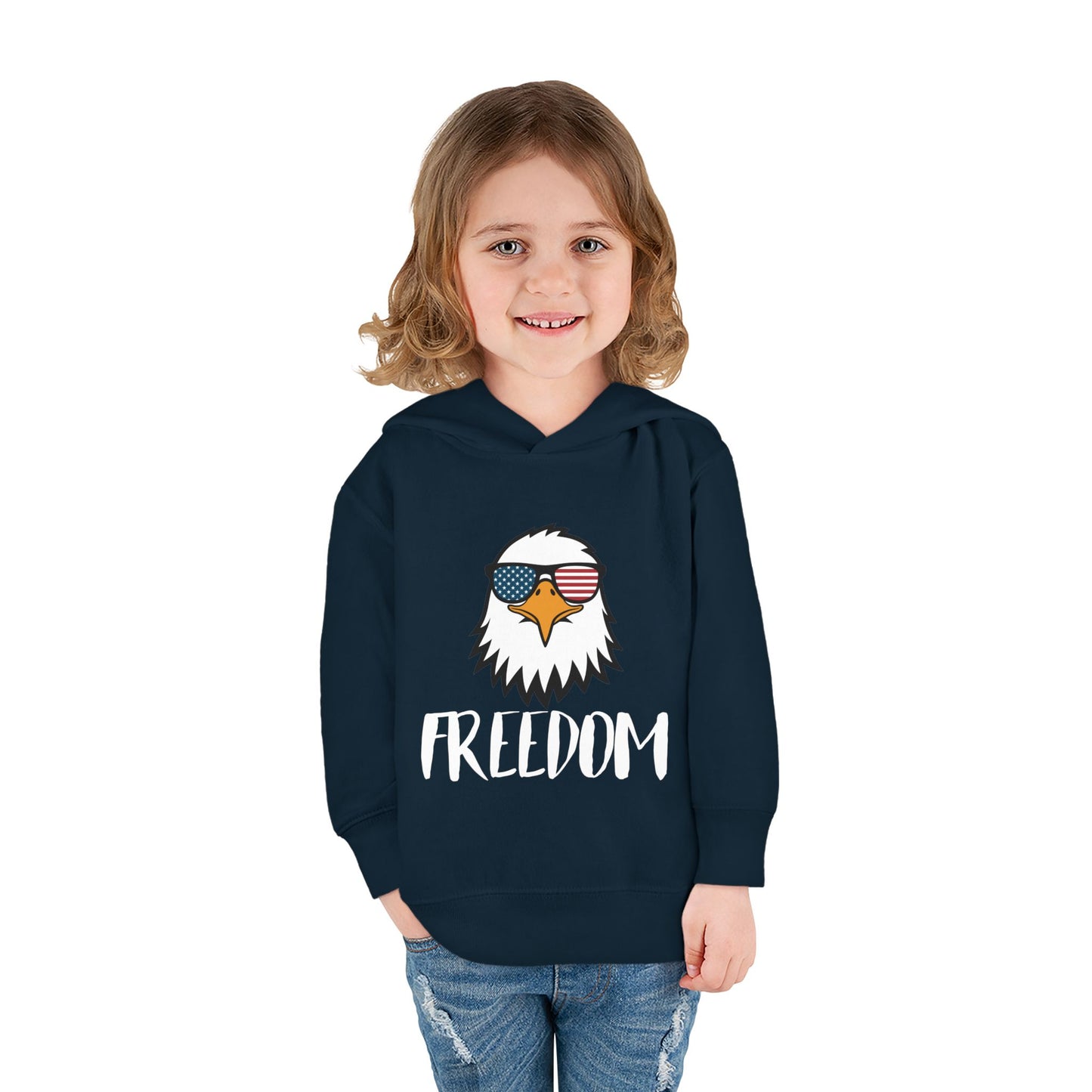 Freedom Eagle Aviator Toddler Hoodie | USA Bald Eagle Graphic