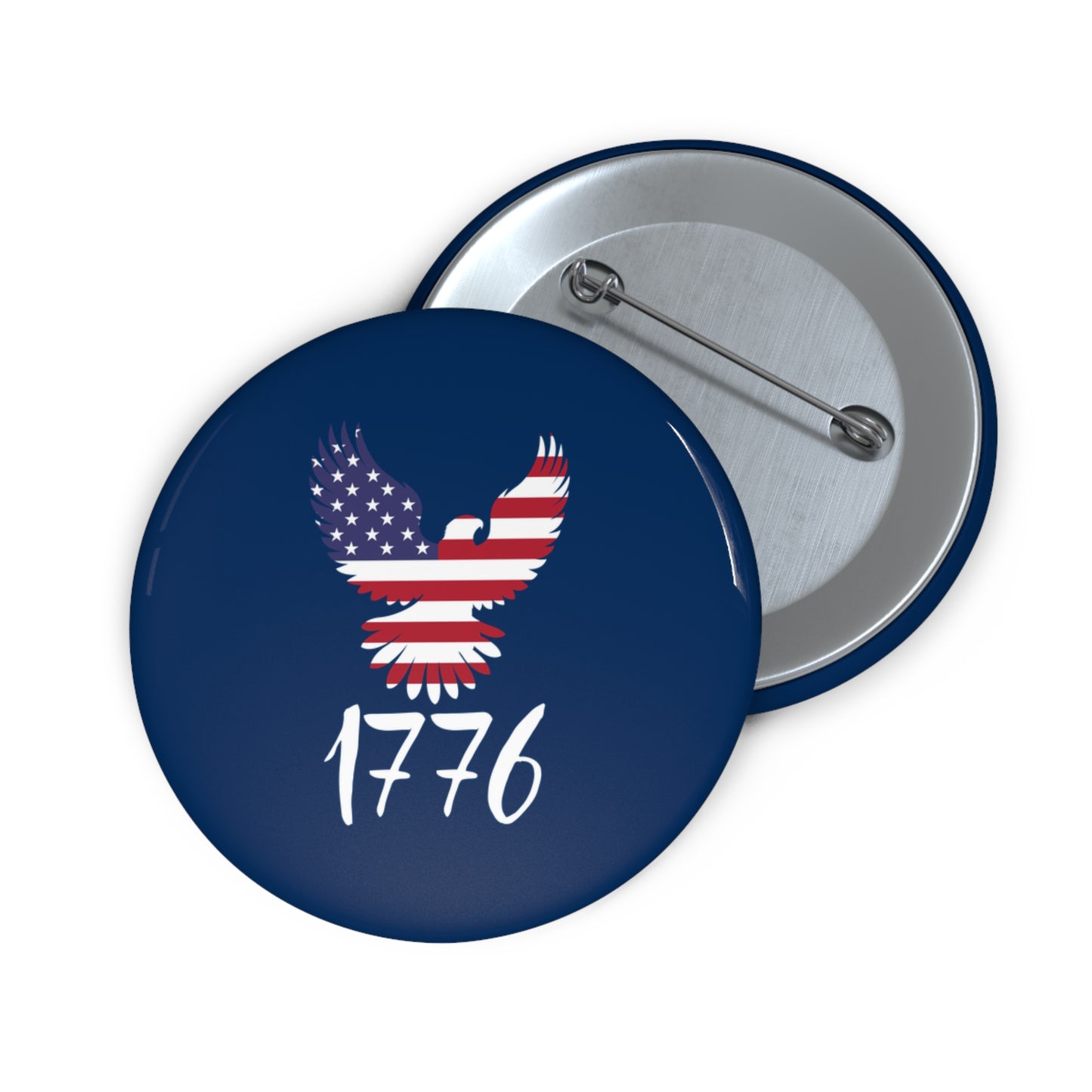 1776 Heritage Pin Button | USA Bald Eagle Graphic