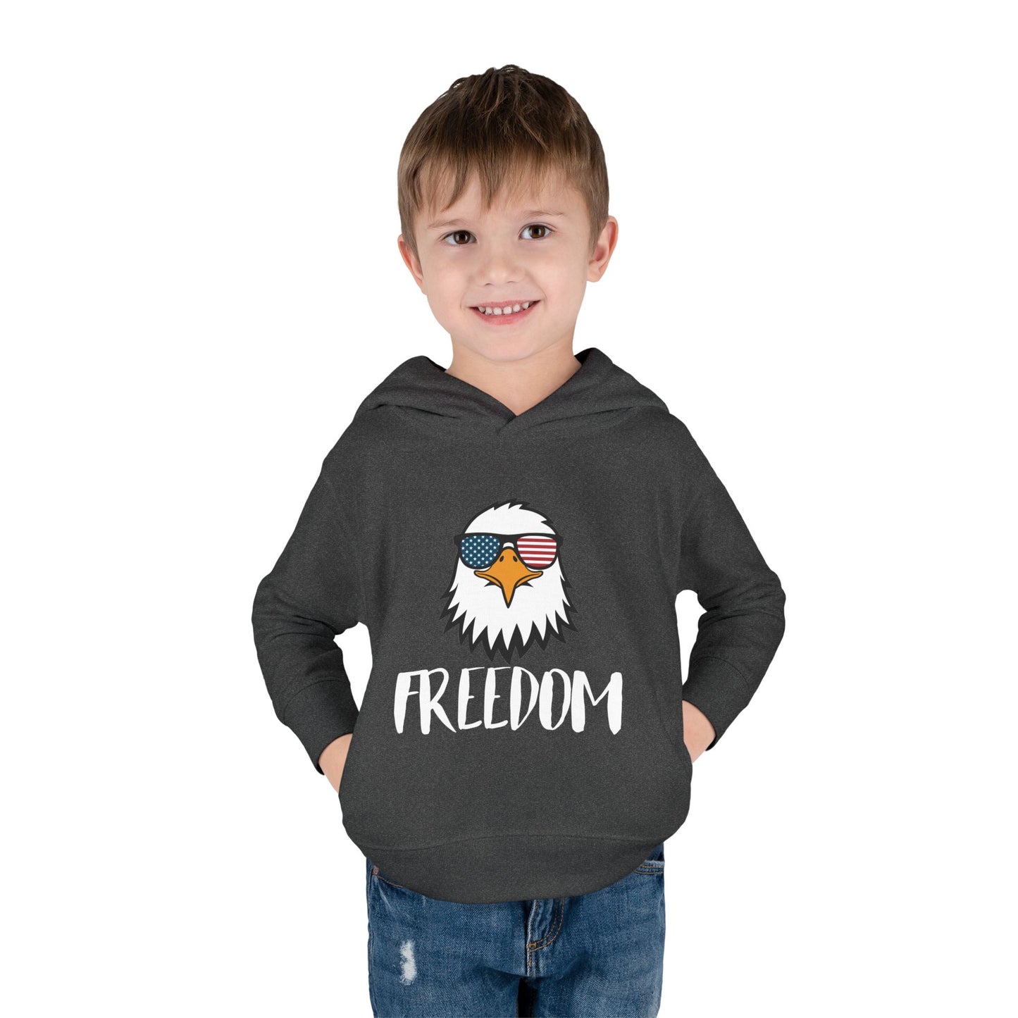 Freedom Eagle Aviator Toddler Hoodie | USA Bald Eagle Graphic