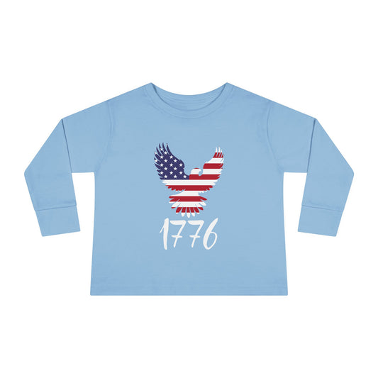 Premium Toddler Long Sleeve Tee - 1776 Heritage | Patriotic American Eagle