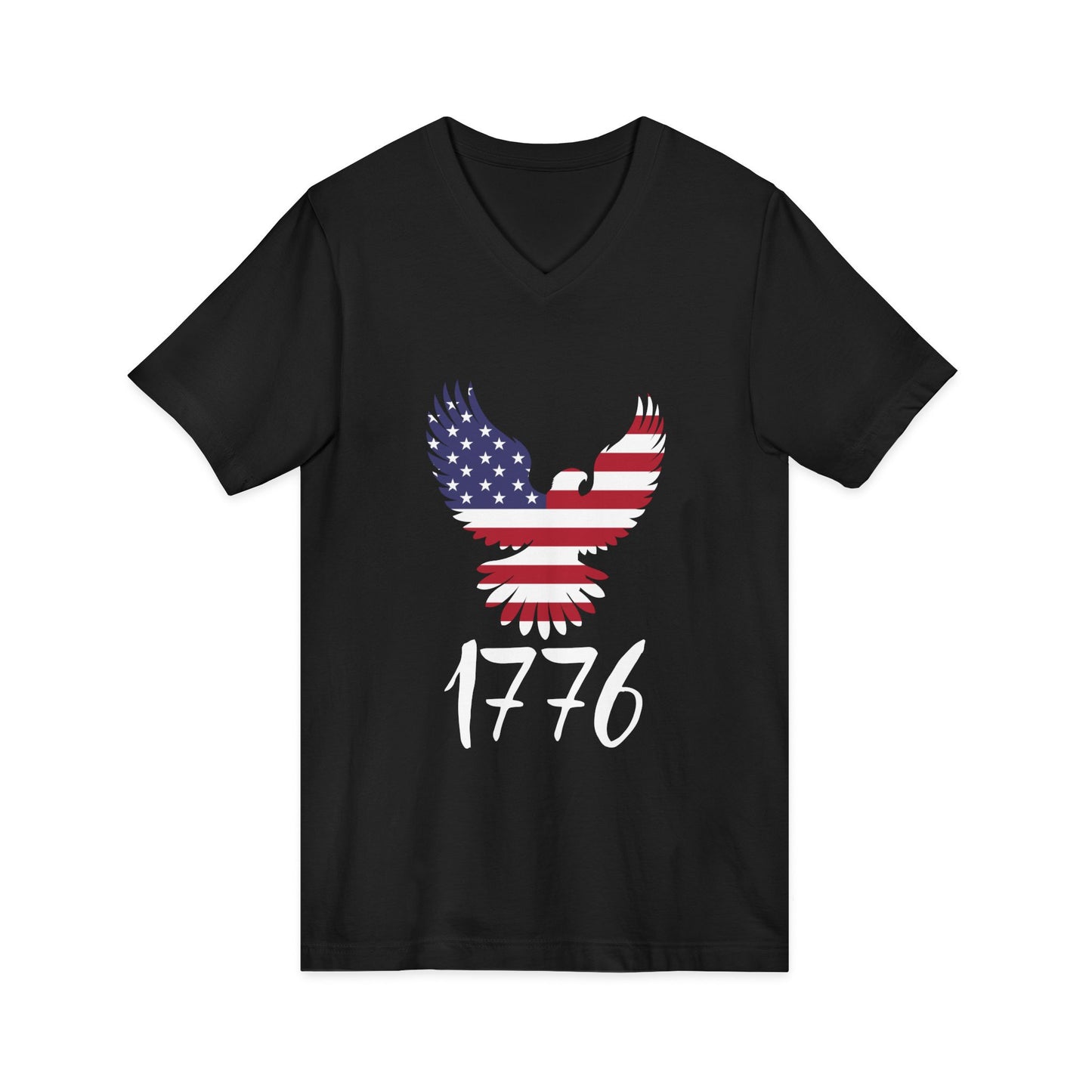 1776 Heritage Men's V-Neck Tee | USA Bald Eagle Graphic