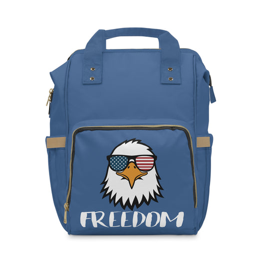 Freedom Eagle Aviator Multifunctional Diaper Backpack | USA Bald Eagle Graphic