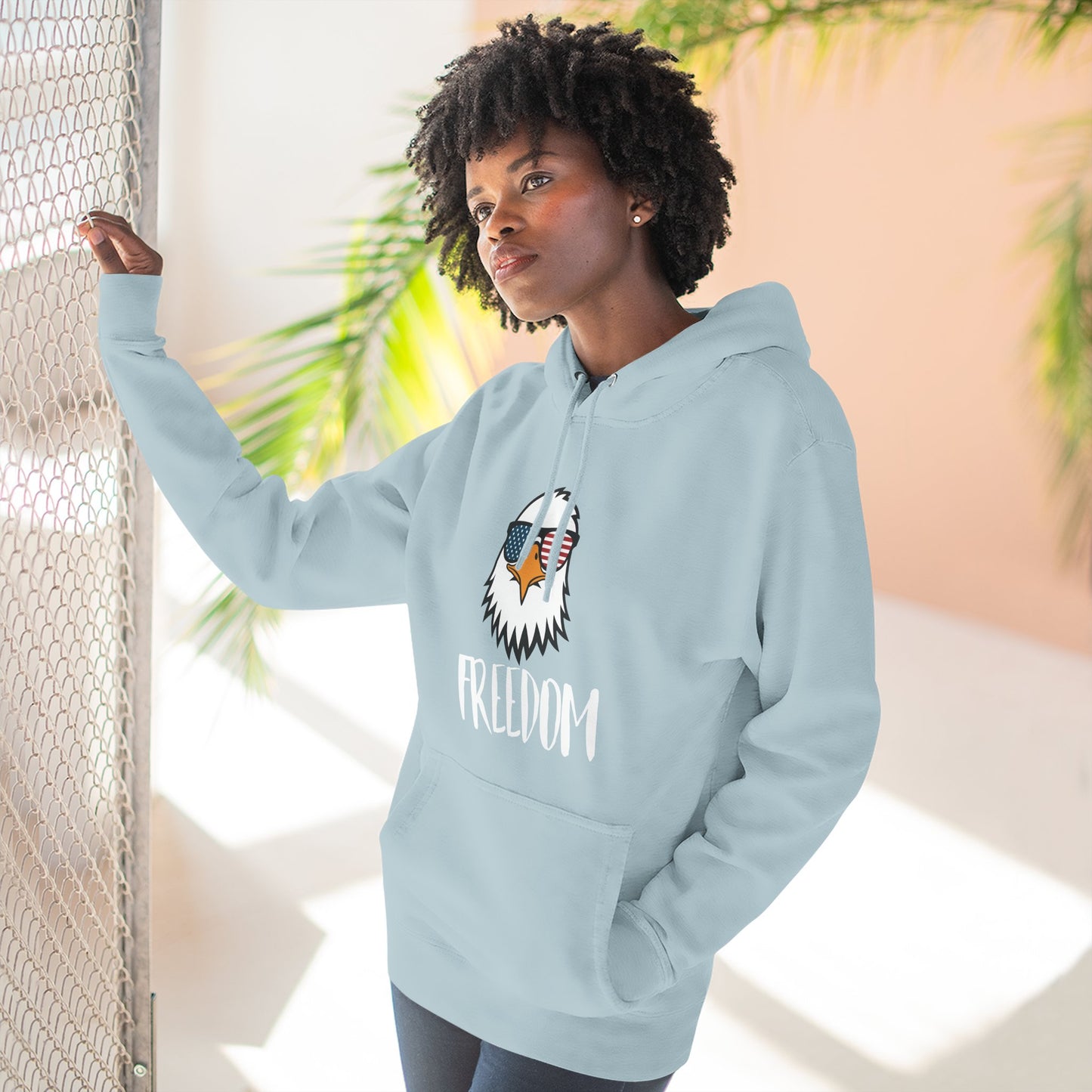 Freedom Eagle Aviator Premium Hoodie | USA Bald Eagle Graphic