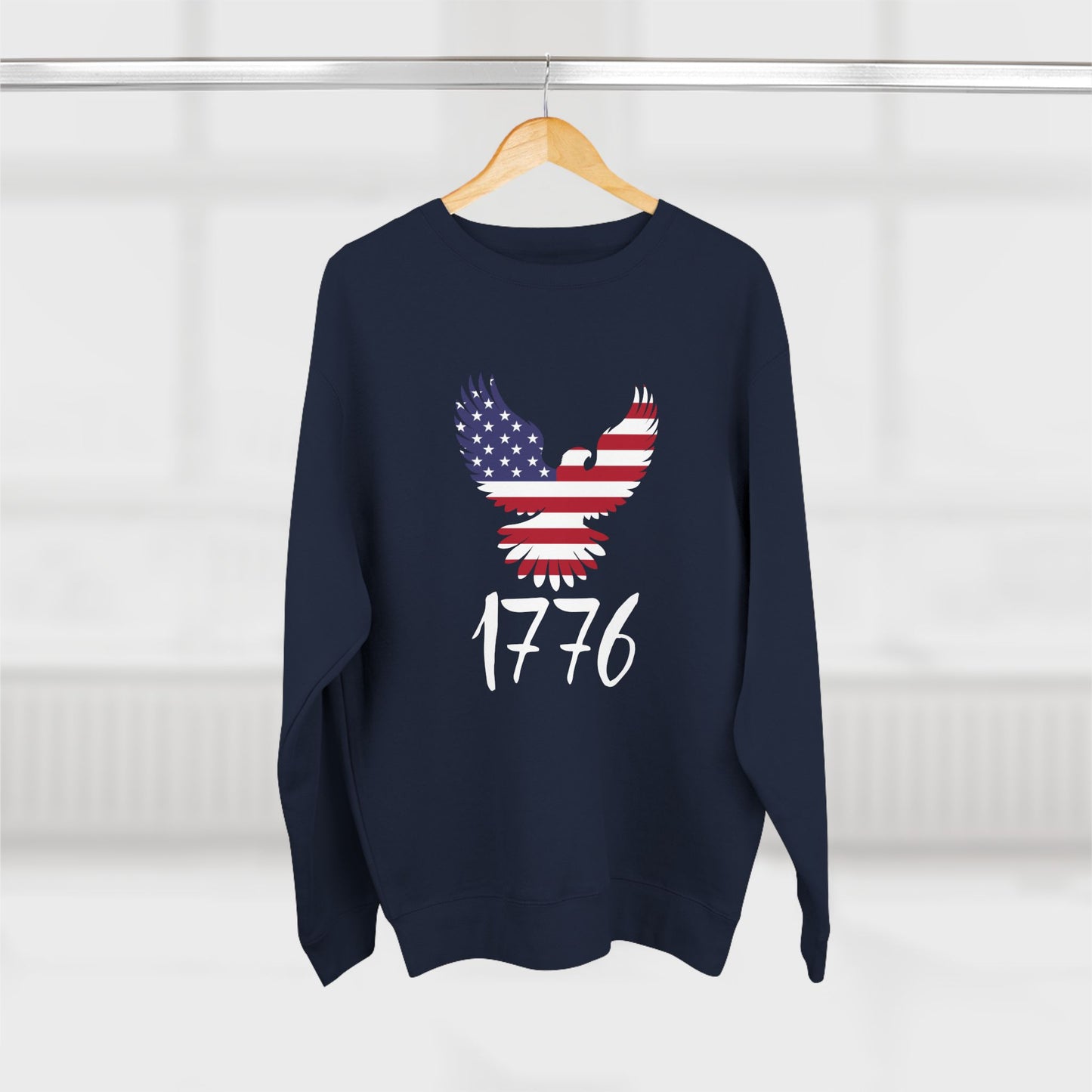 1776 Heritage Crewneck Sweatshirt | USA Bald Eagle Graphic Pullover