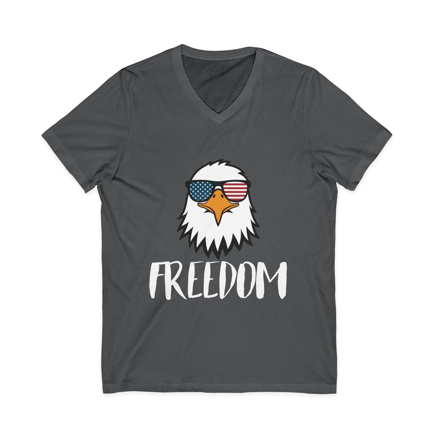 Freedom Eagle Aviator Men's V-Neck Tee | USA Bald Eagle Graphic