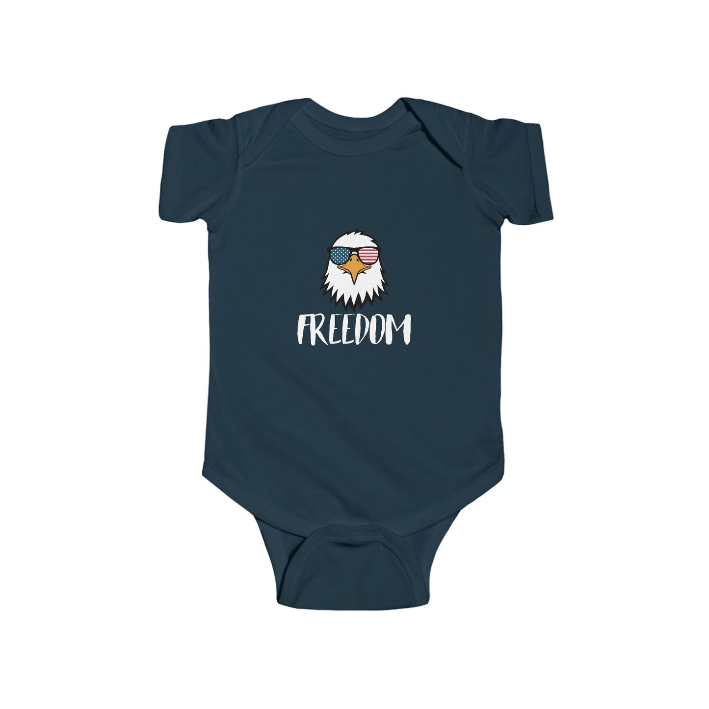 Freedom Eagle Aviator Baby Bodysuit | USA Bald Eagle Graphic