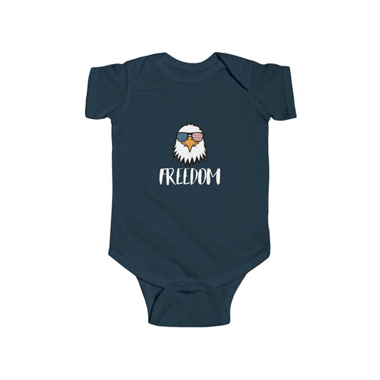Freedom Eagle Aviator Baby Bodysuit | USA Bald Eagle Graphic