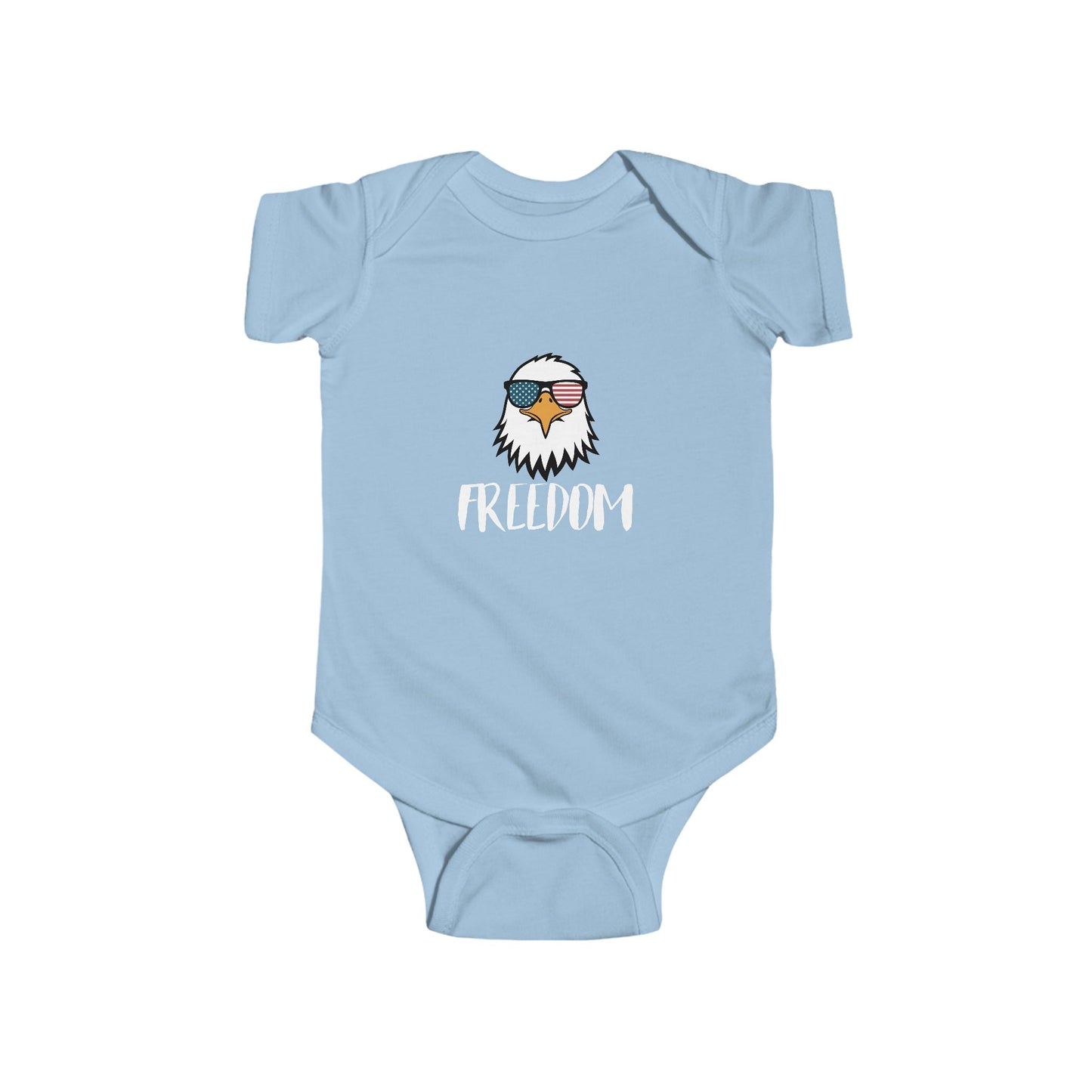 Freedom Eagle Aviator Baby Bodysuit | USA Bald Eagle Graphic