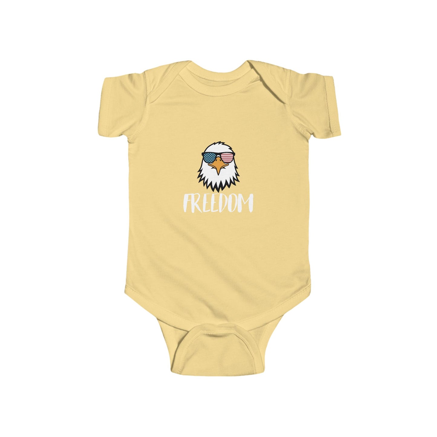 Freedom Eagle Aviator Baby Bodysuit | USA Bald Eagle Graphic