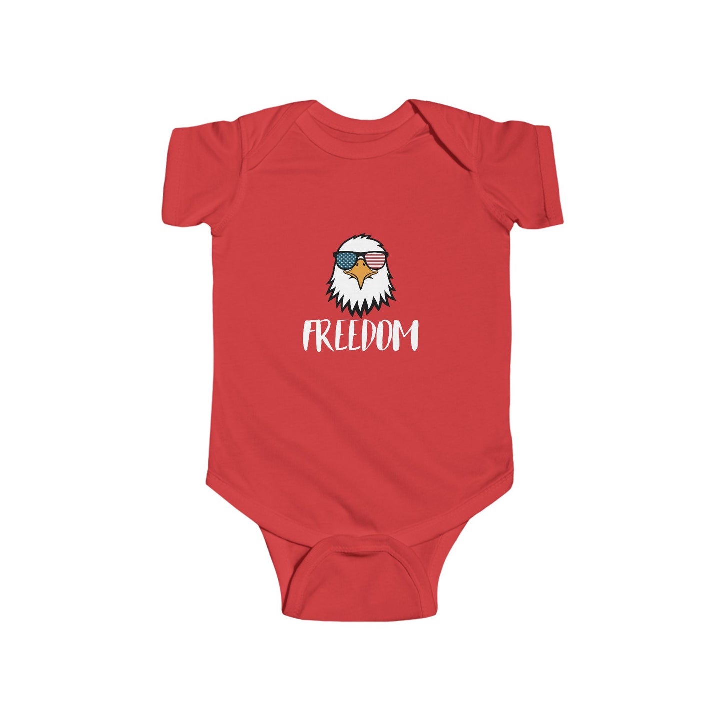 Freedom Eagle Aviator Baby Bodysuit | USA Bald Eagle Graphic