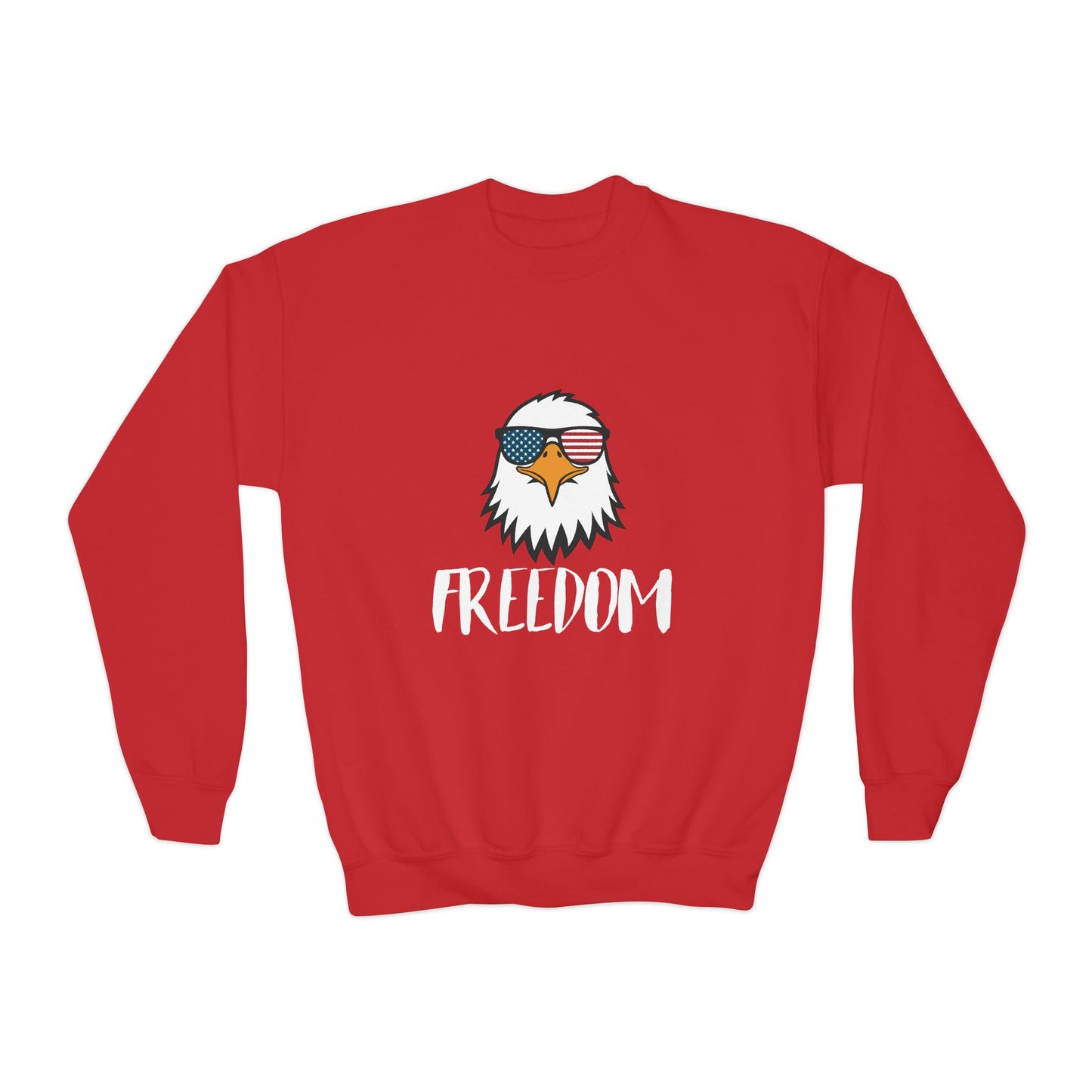 Freedom Eagle Aviator Youth Sweatshirt | USA Bald Eagle Graphic