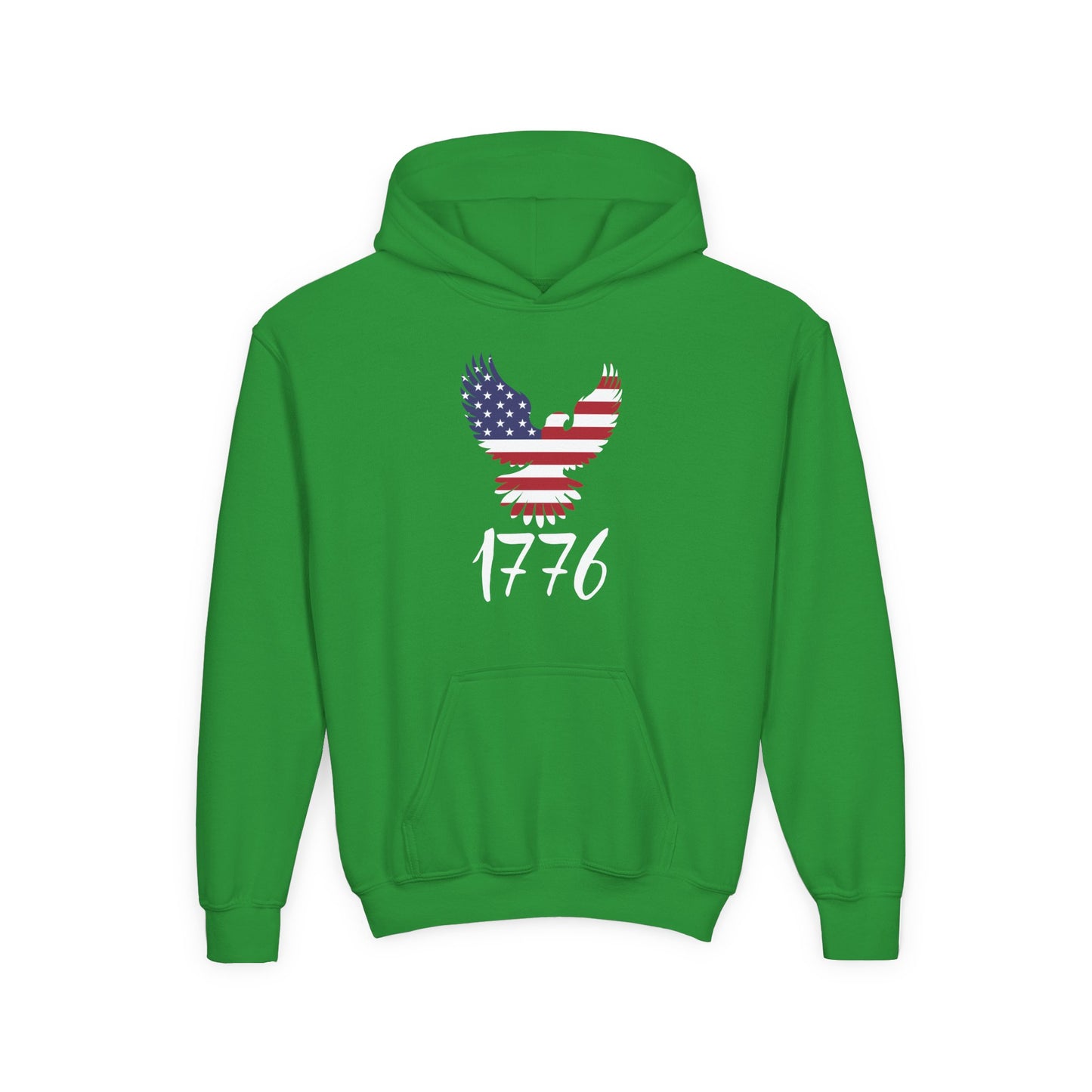 1776 Heritage Youth Hoodie | USA Bald Eagle Graphic