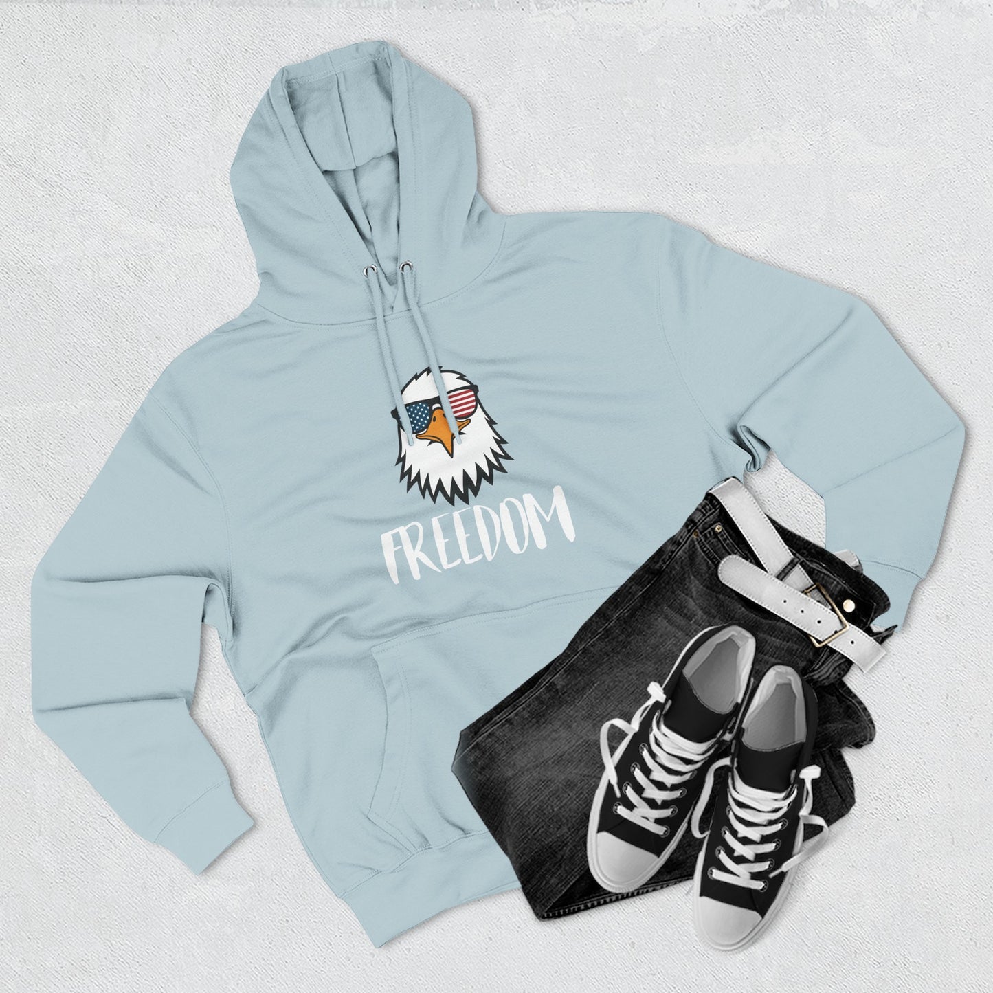 Freedom Eagle Aviator Premium Hoodie | USA Bald Eagle Graphic