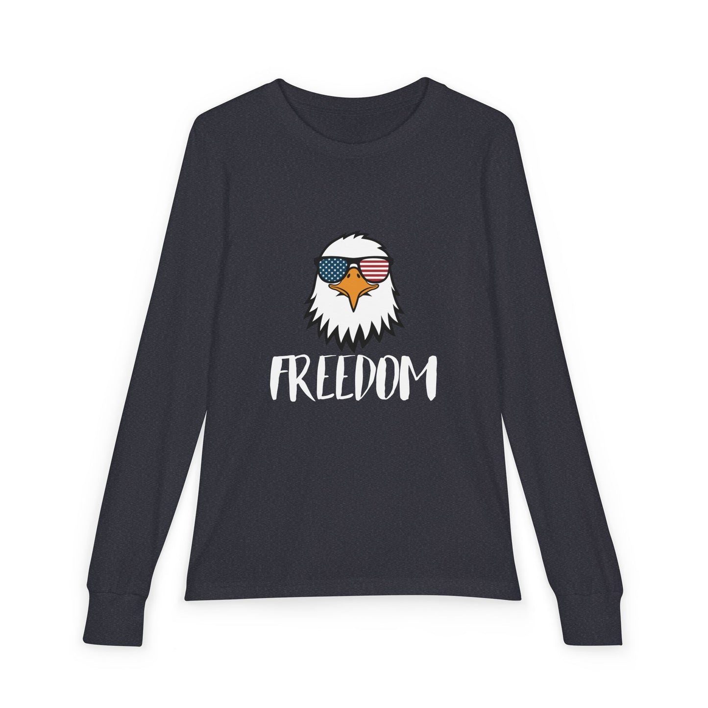 Premium Youth Long Sleeve Tee - Freedom Eagle Aviator | Patriotic Graphic
