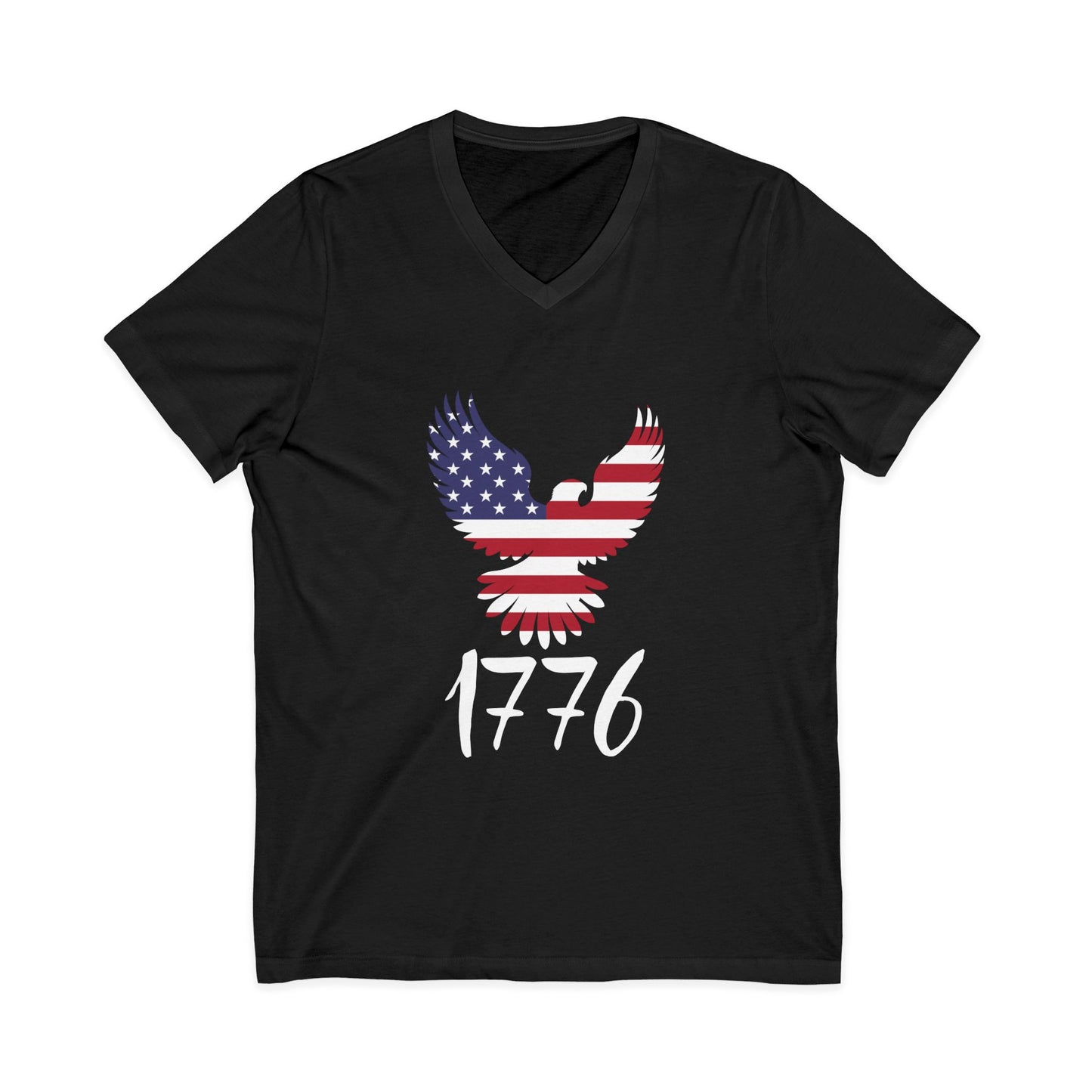 1776 Heritage Men's V-Neck Tee | USA Bald Eagle Graphic
