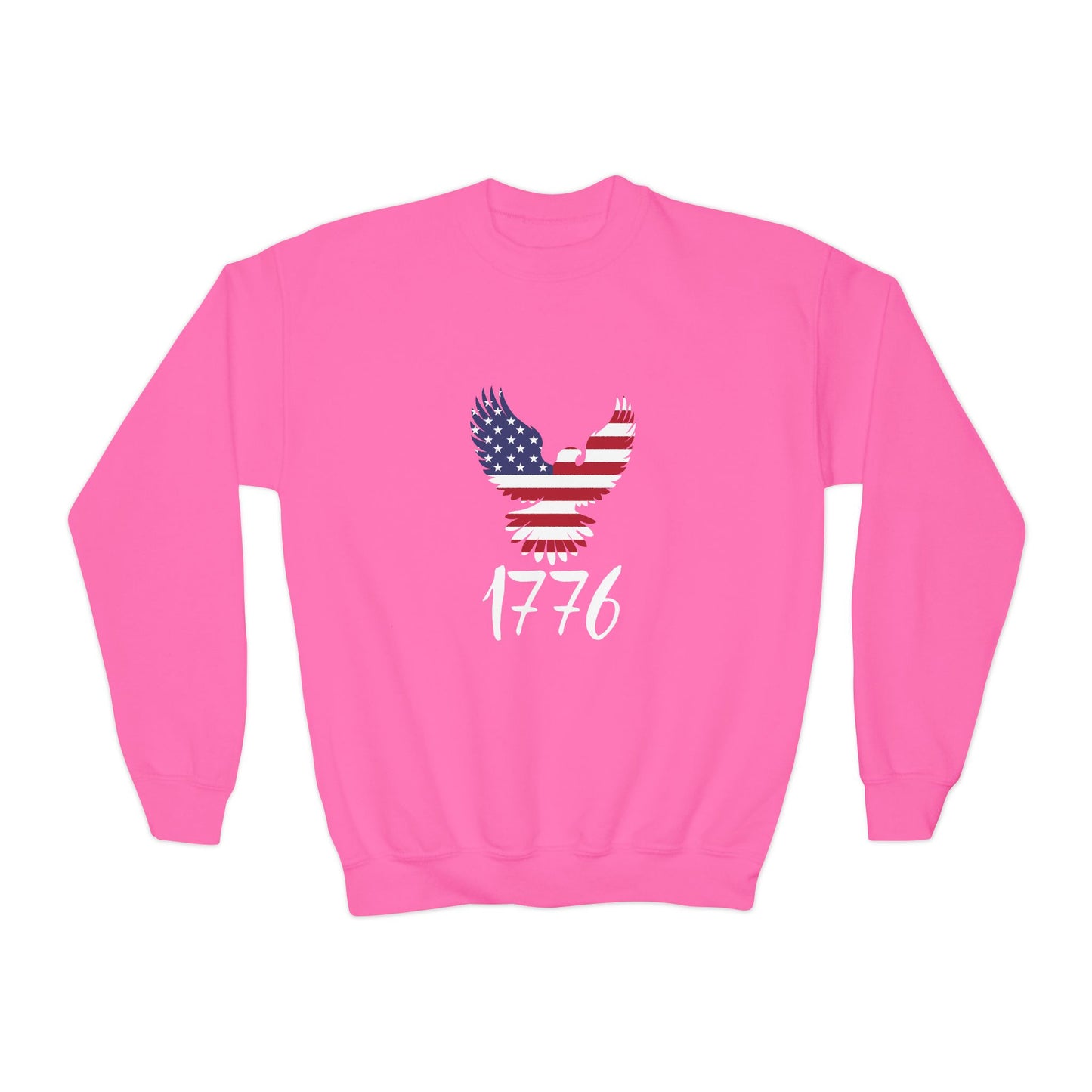 1776 Heritage Youth Sweatshirt | USA Bald Eagle Graphic