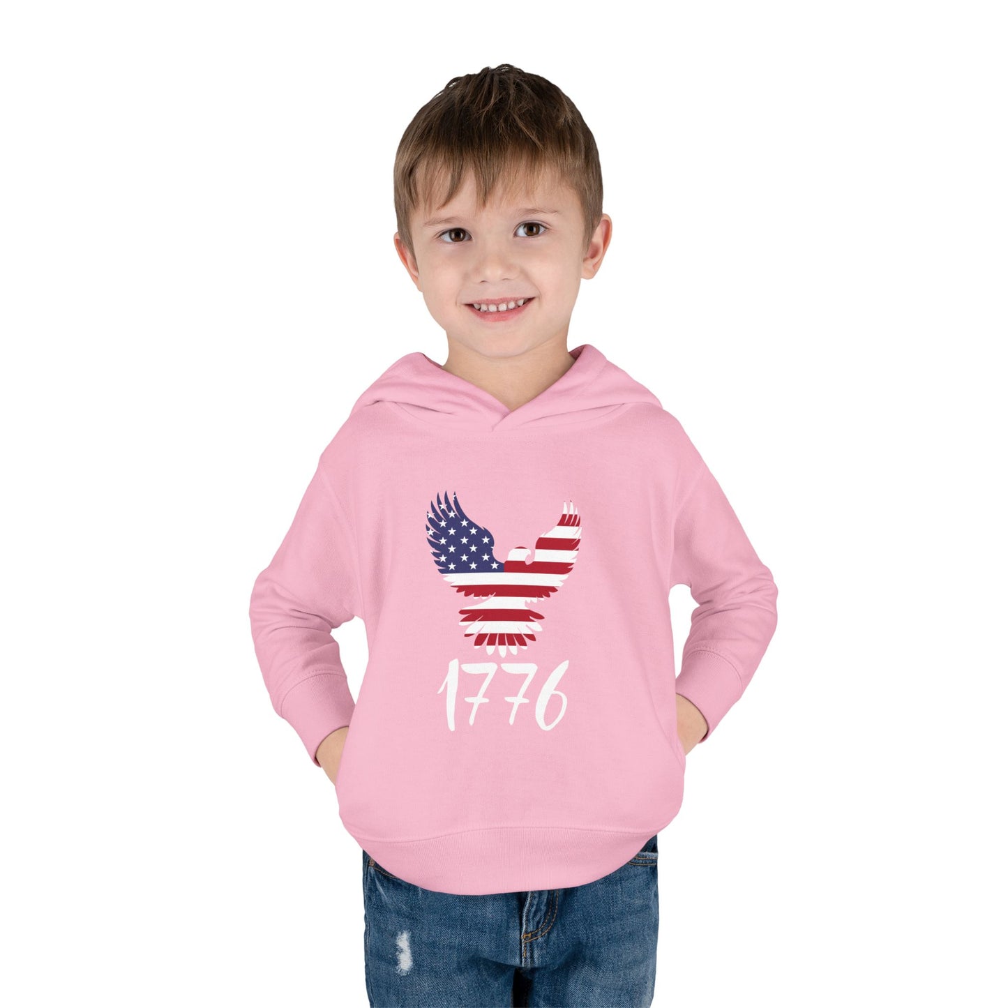 1776 Heritage Toddler Hoodie | USA Bald Eagle Graphic