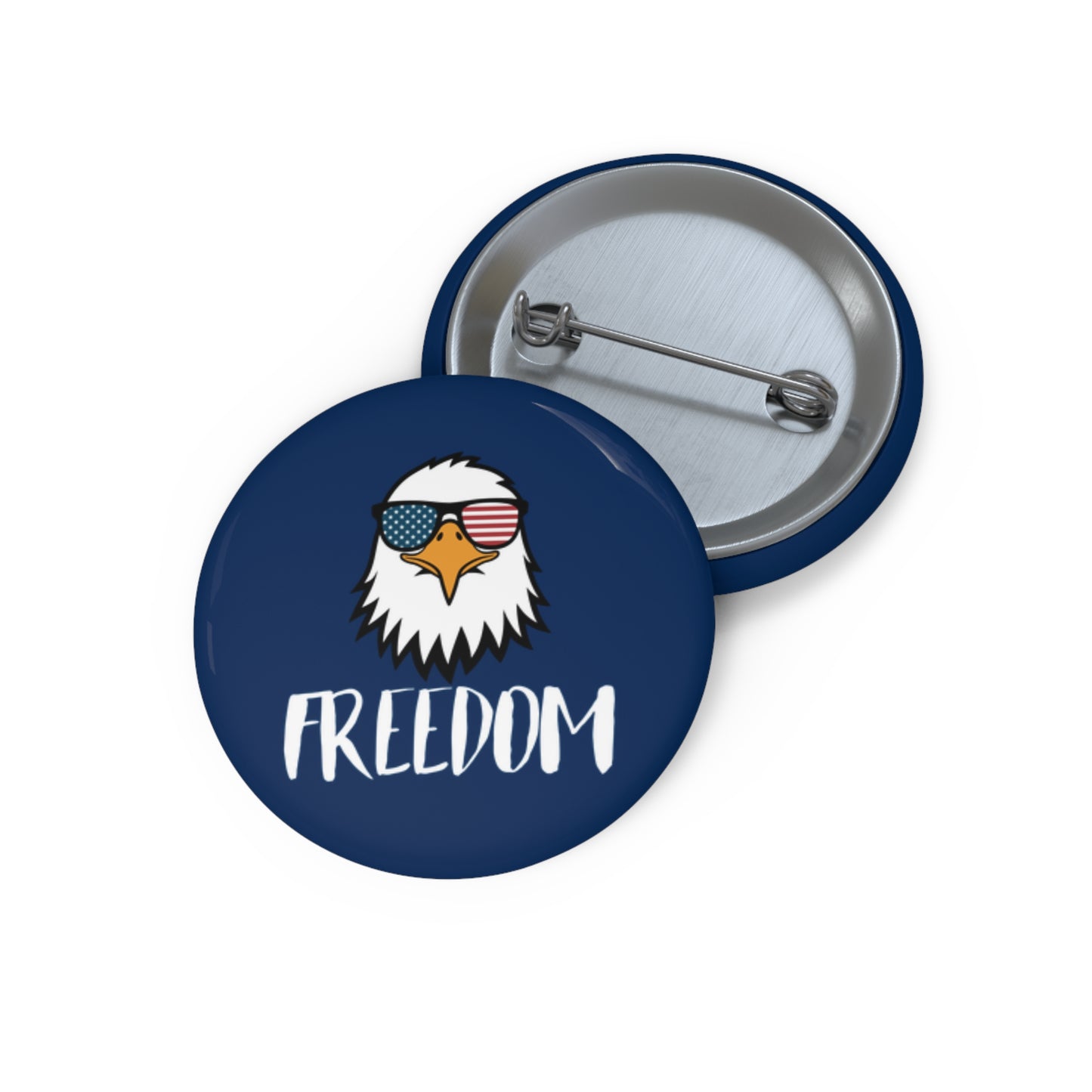 Freedom Eagle Aviator Pin Button | USA Bald Eagle Graphic