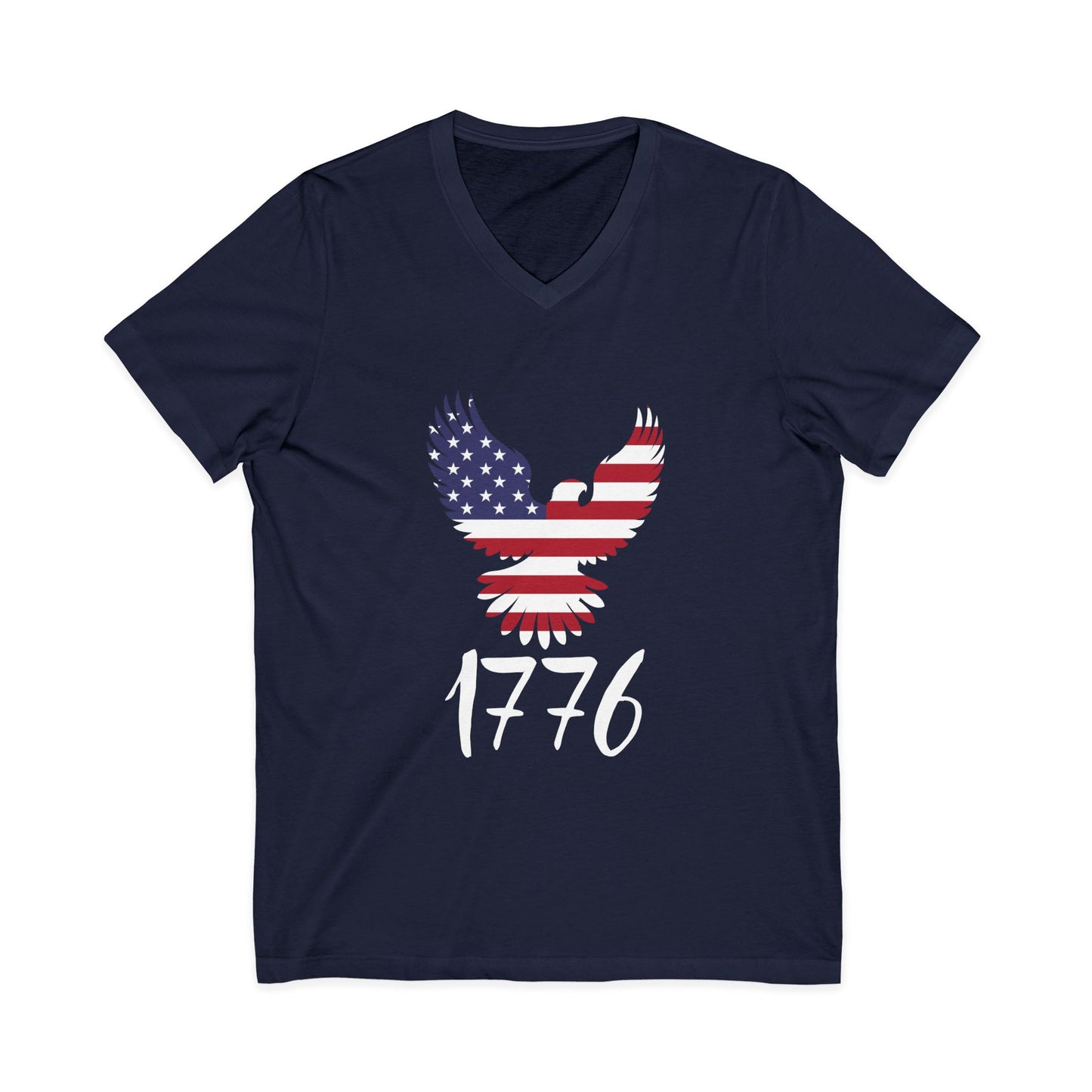 1776 Heritage Men's V-Neck Tee | USA Bald Eagle Graphic