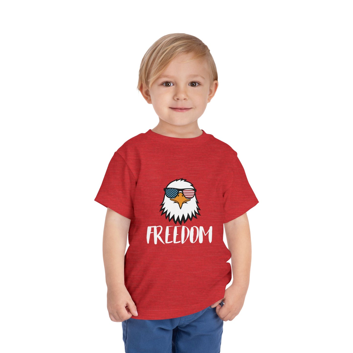 Freedom Eagle Aviator Toddler T-Shirt | USA Bald Eagle Graphic Tee