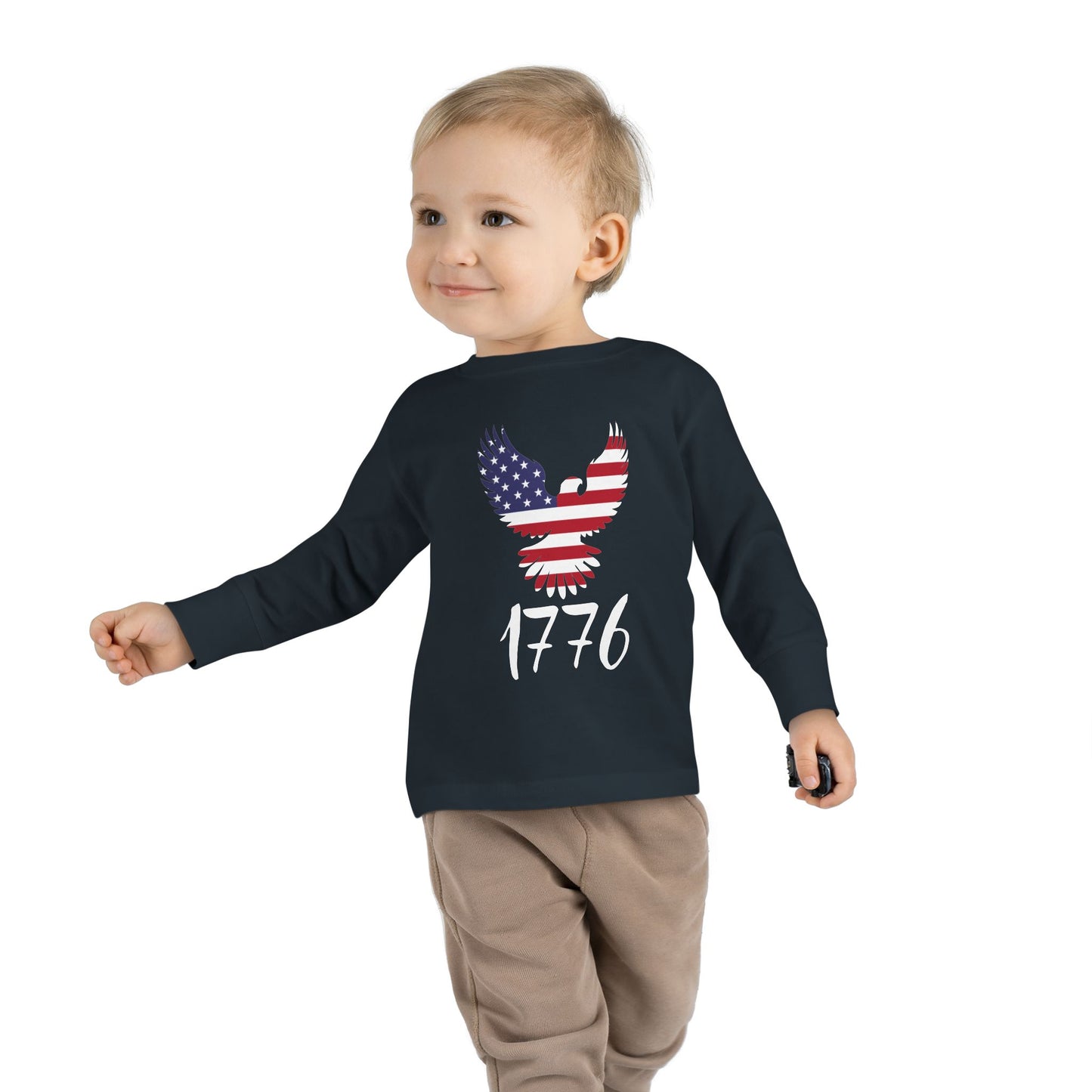 Premium Toddler Long Sleeve Tee - 1776 Heritage | Patriotic American Eagle