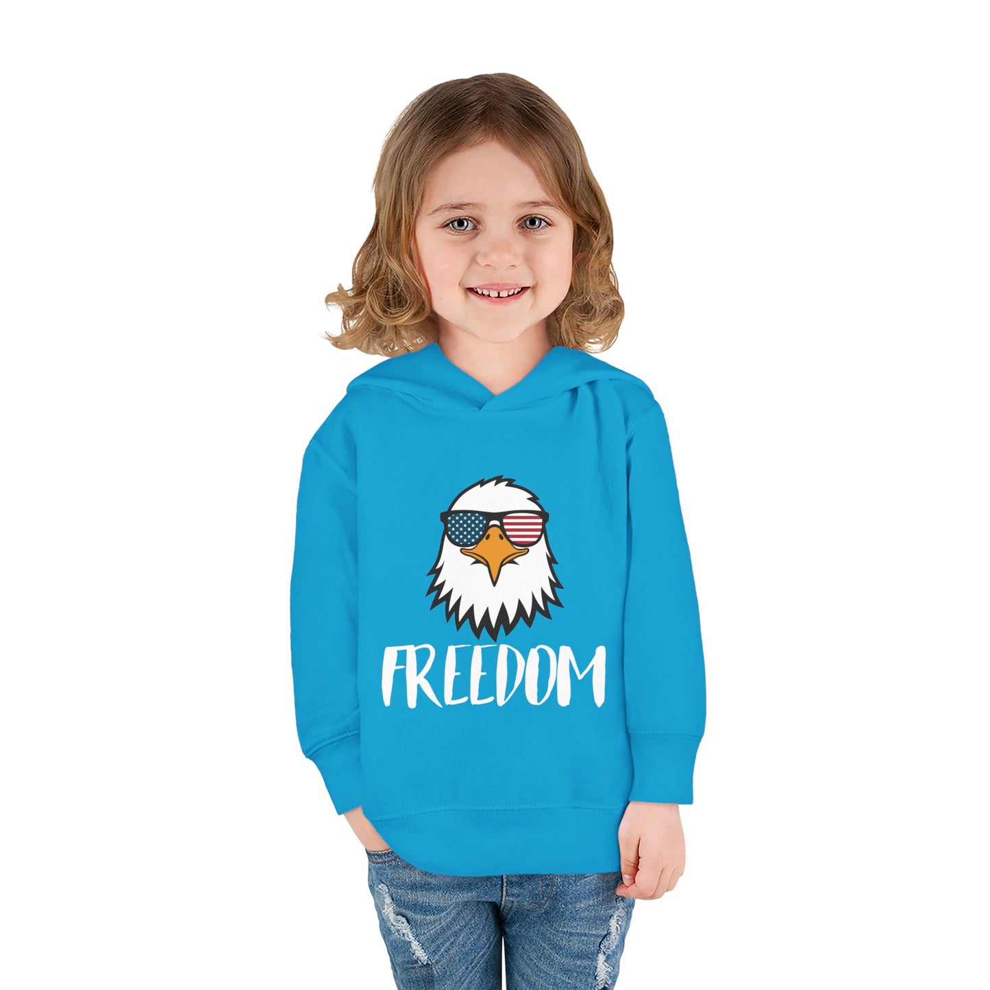 Freedom Eagle Aviator Toddler Hoodie | USA Bald Eagle Graphic