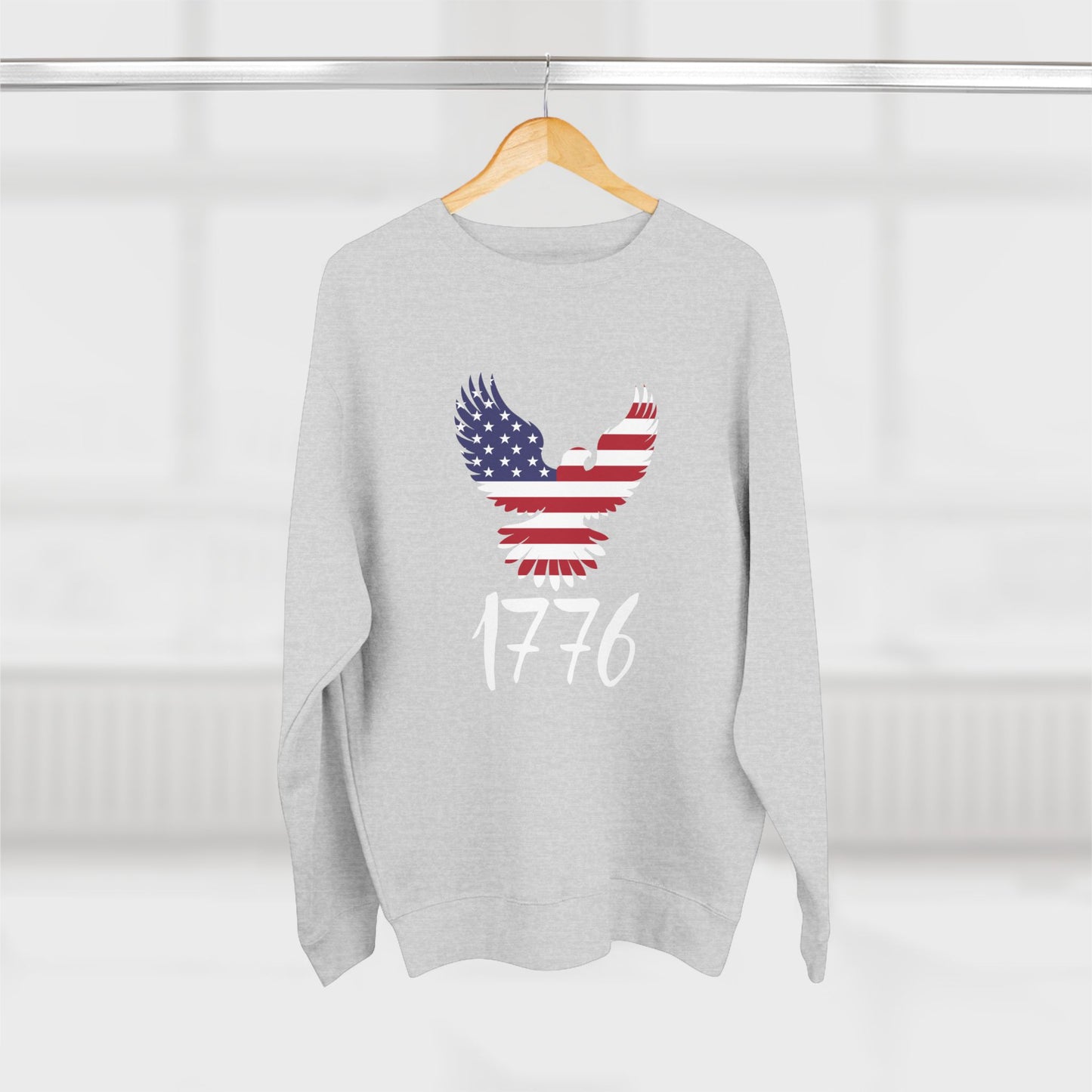 1776 Heritage Crewneck Sweatshirt | USA Bald Eagle Graphic Pullover