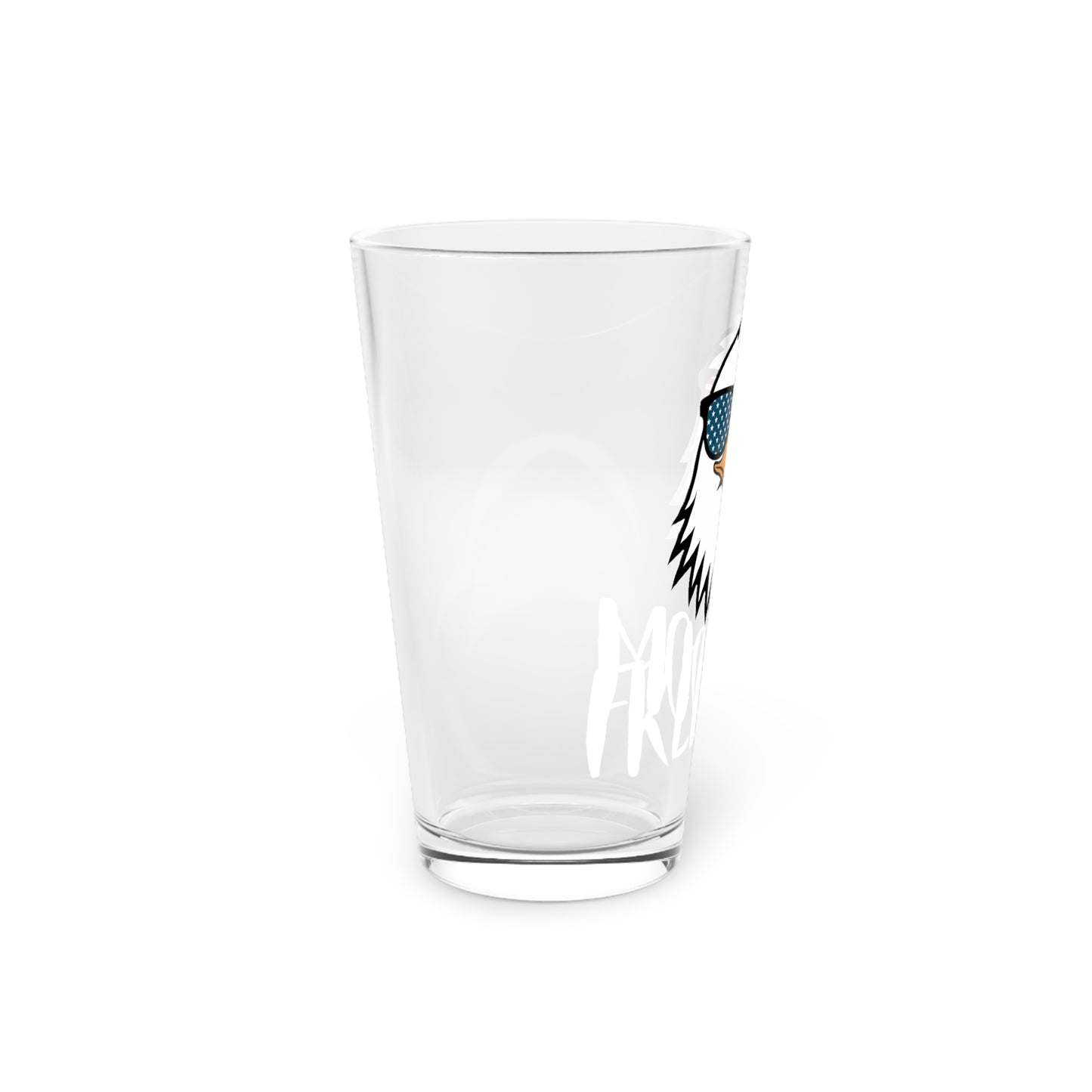 Premium Pint Glass - Freedom Eagle Aviator | Patriotic Drinkware