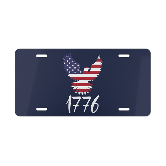 1776 Heritage Custom License Plate | USA Bald Eagle Graphic