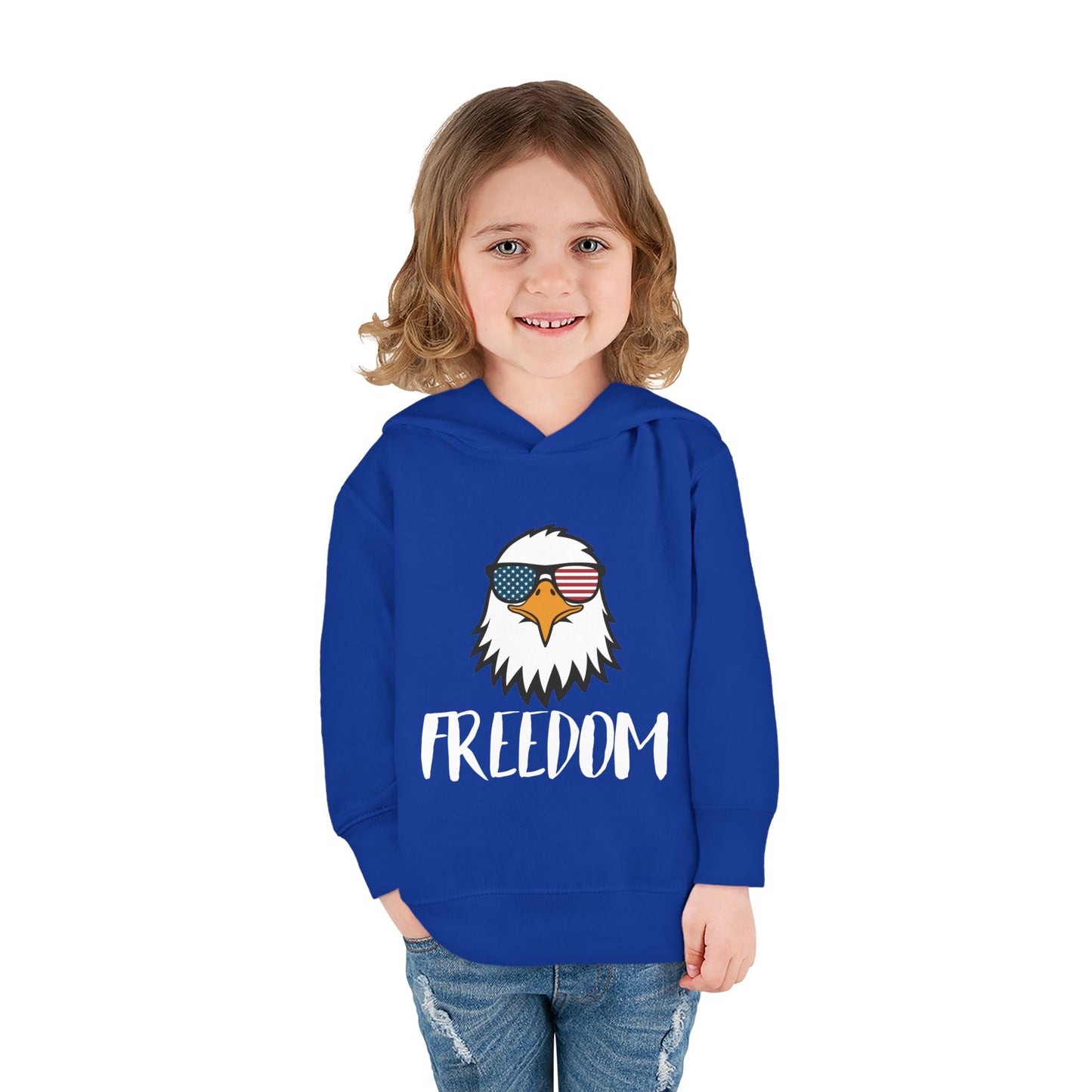 Freedom Eagle Aviator Toddler Hoodie | USA Bald Eagle Graphic