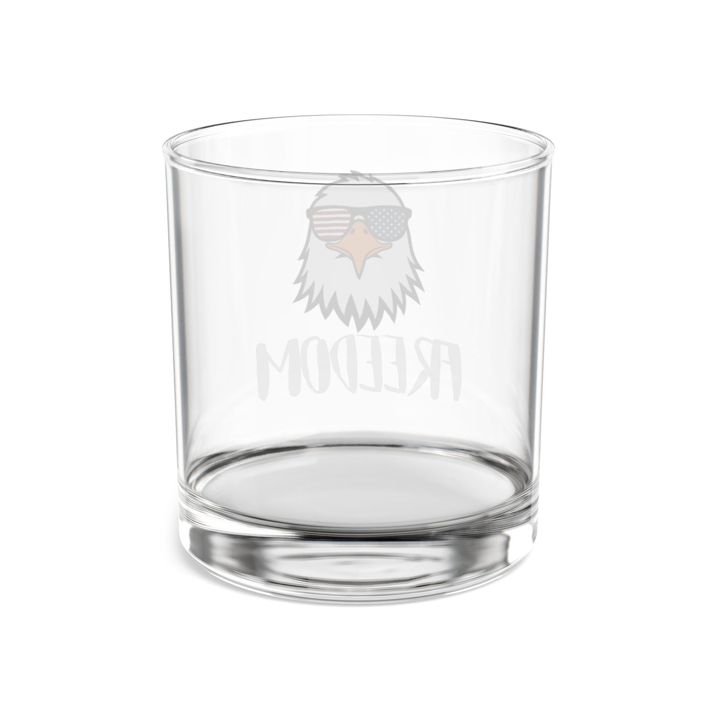 Premium Rocks Glass - Freedom Eagle Aviator | Patriotic Drinkware