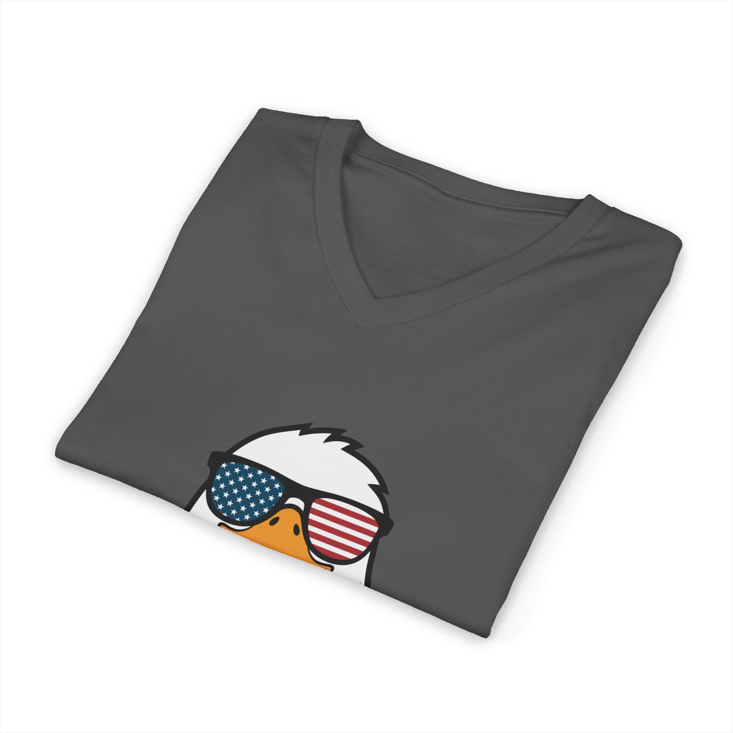 Freedom Eagle Aviator Men's V-Neck Tee | USA Bald Eagle Graphic