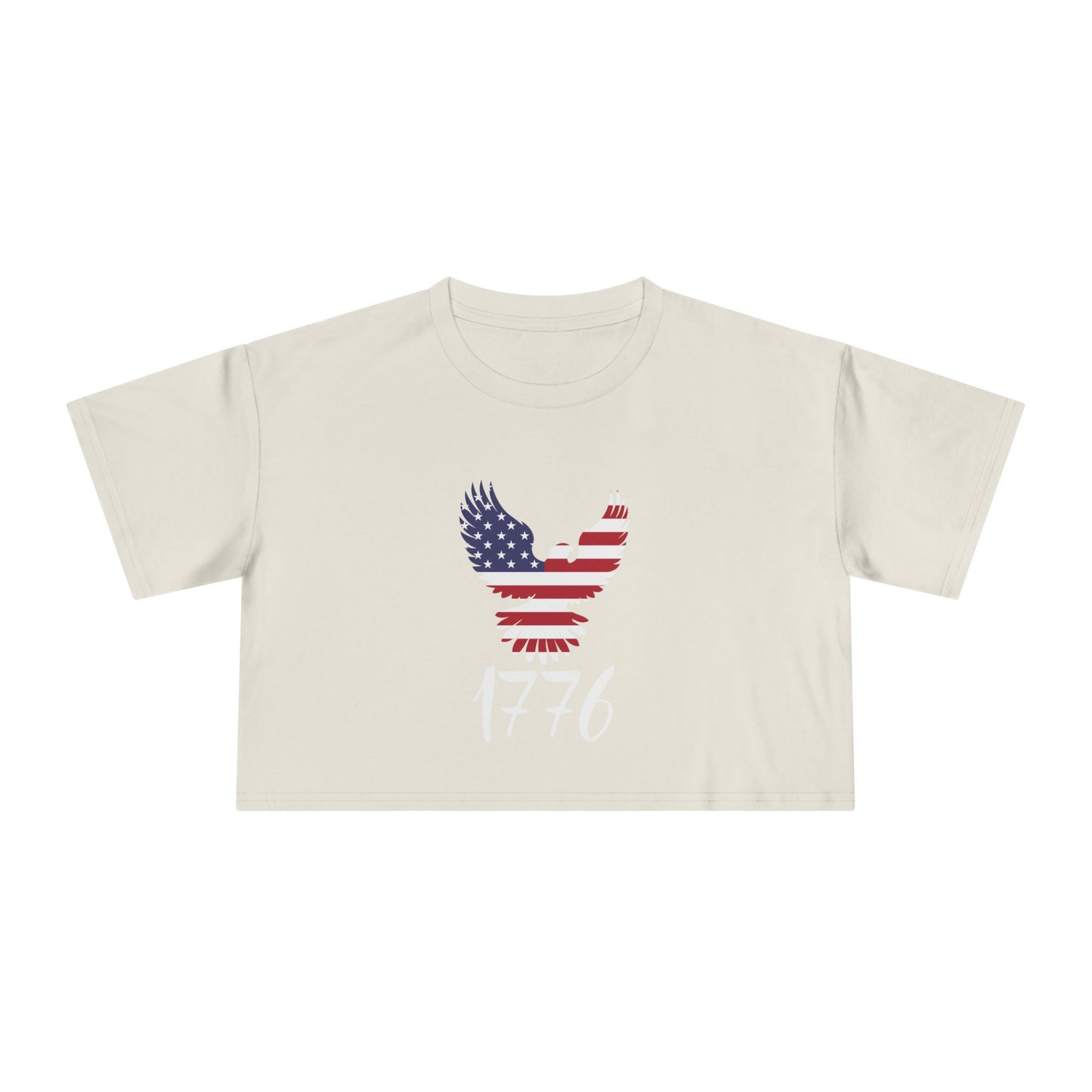 1776 Heritage Women's Premium Crop Top | USA Bald Eagle Graphic