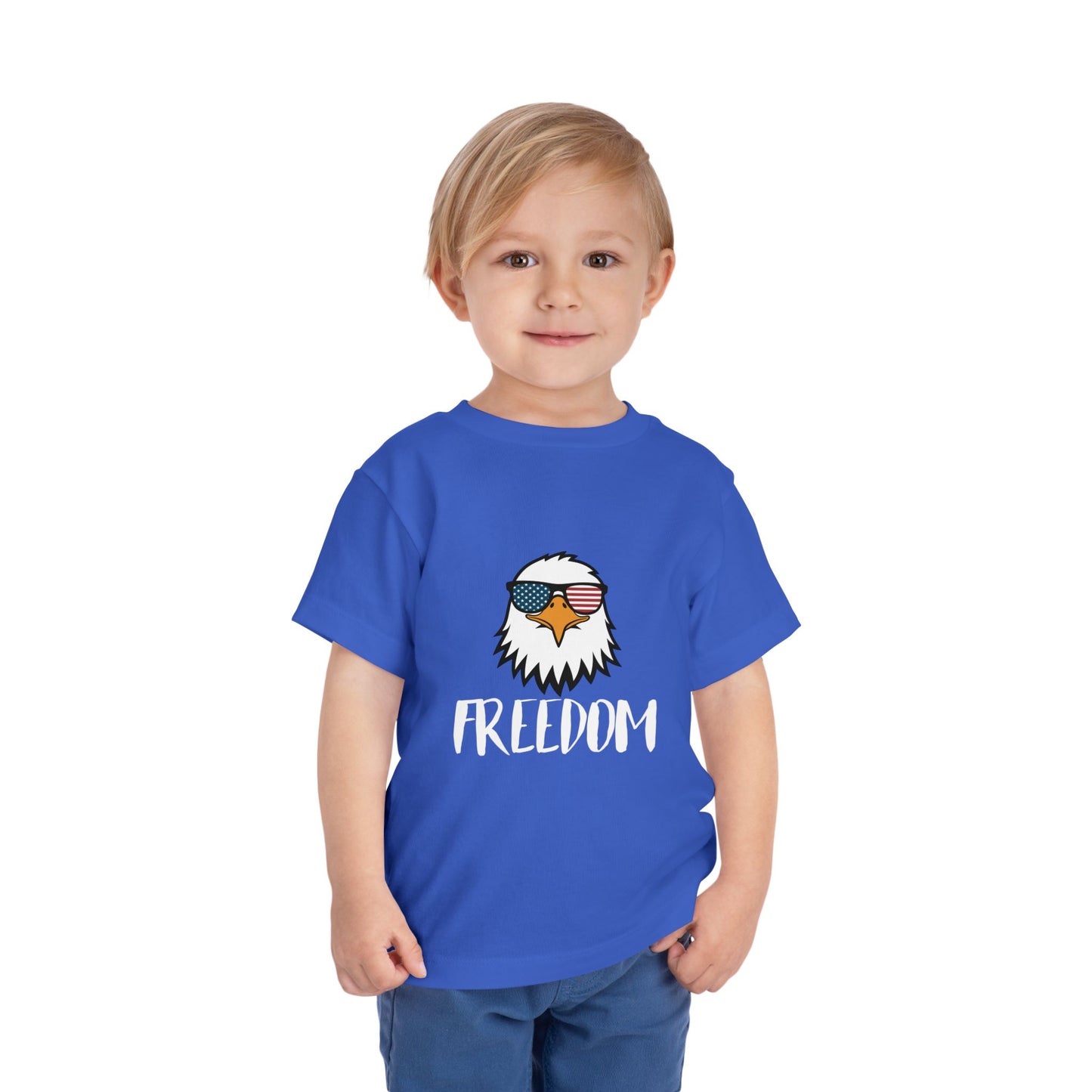 Freedom Eagle Aviator Toddler T-Shirt | USA Bald Eagle Graphic Tee