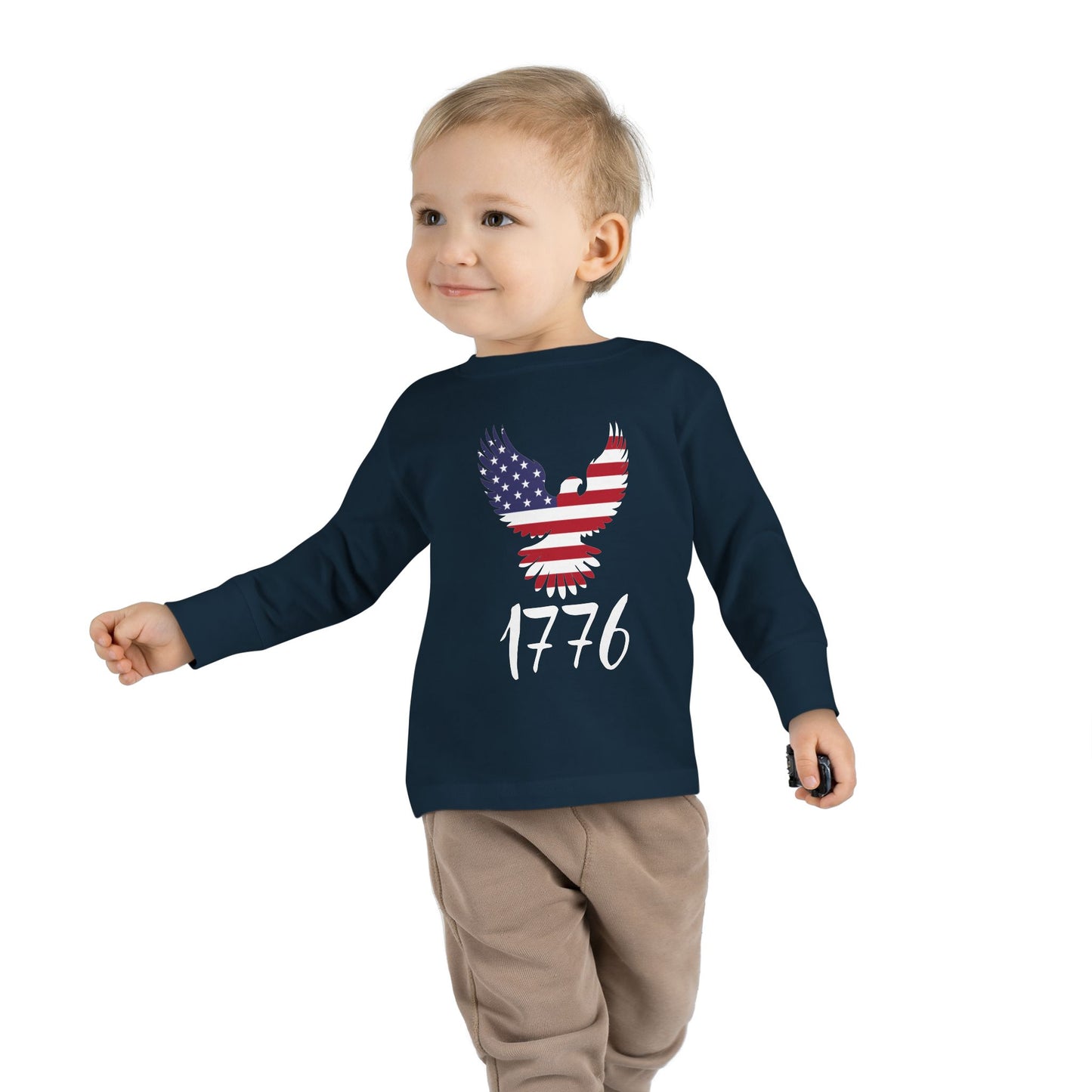 Premium Toddler Long Sleeve Tee - 1776 Heritage | Patriotic American Eagle