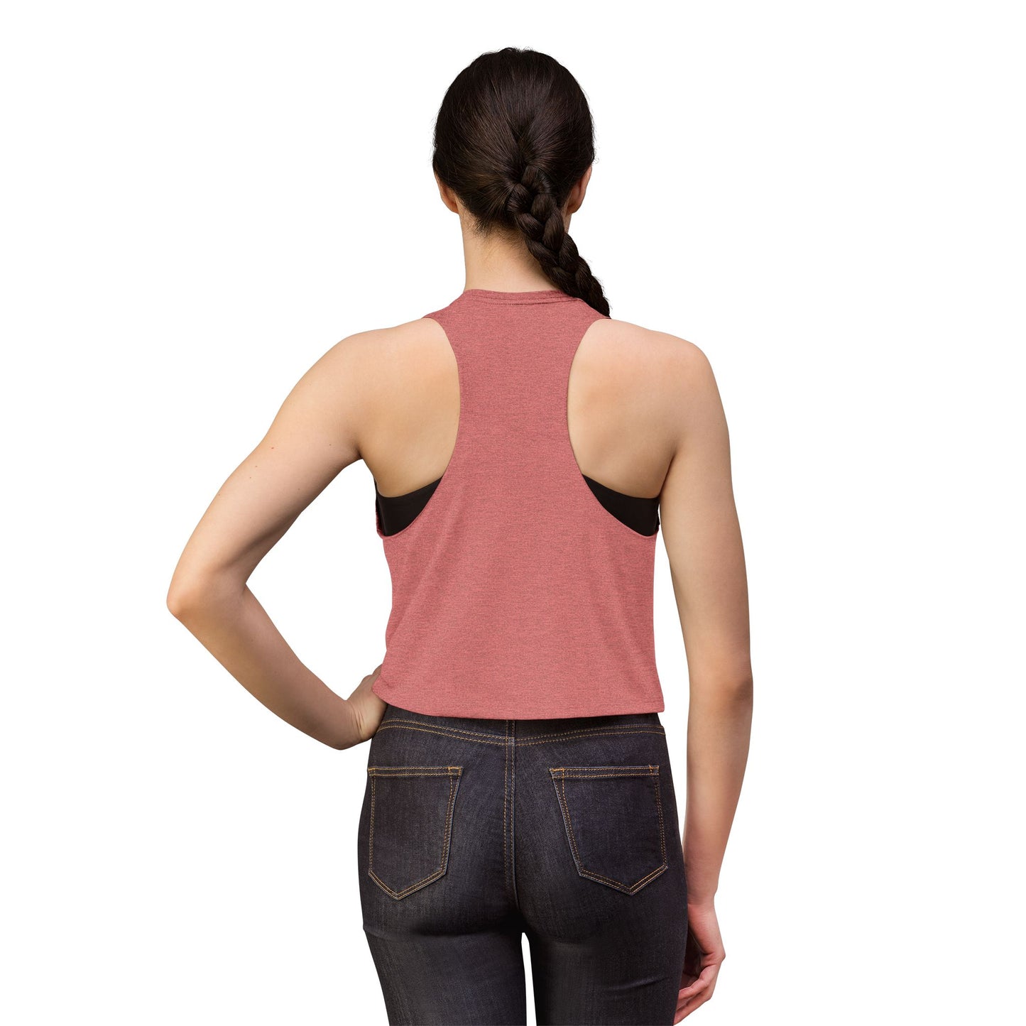 Freedom Eagle Aviator Women's Racerback Cropped Tank | USA Bald Eagle Graphic