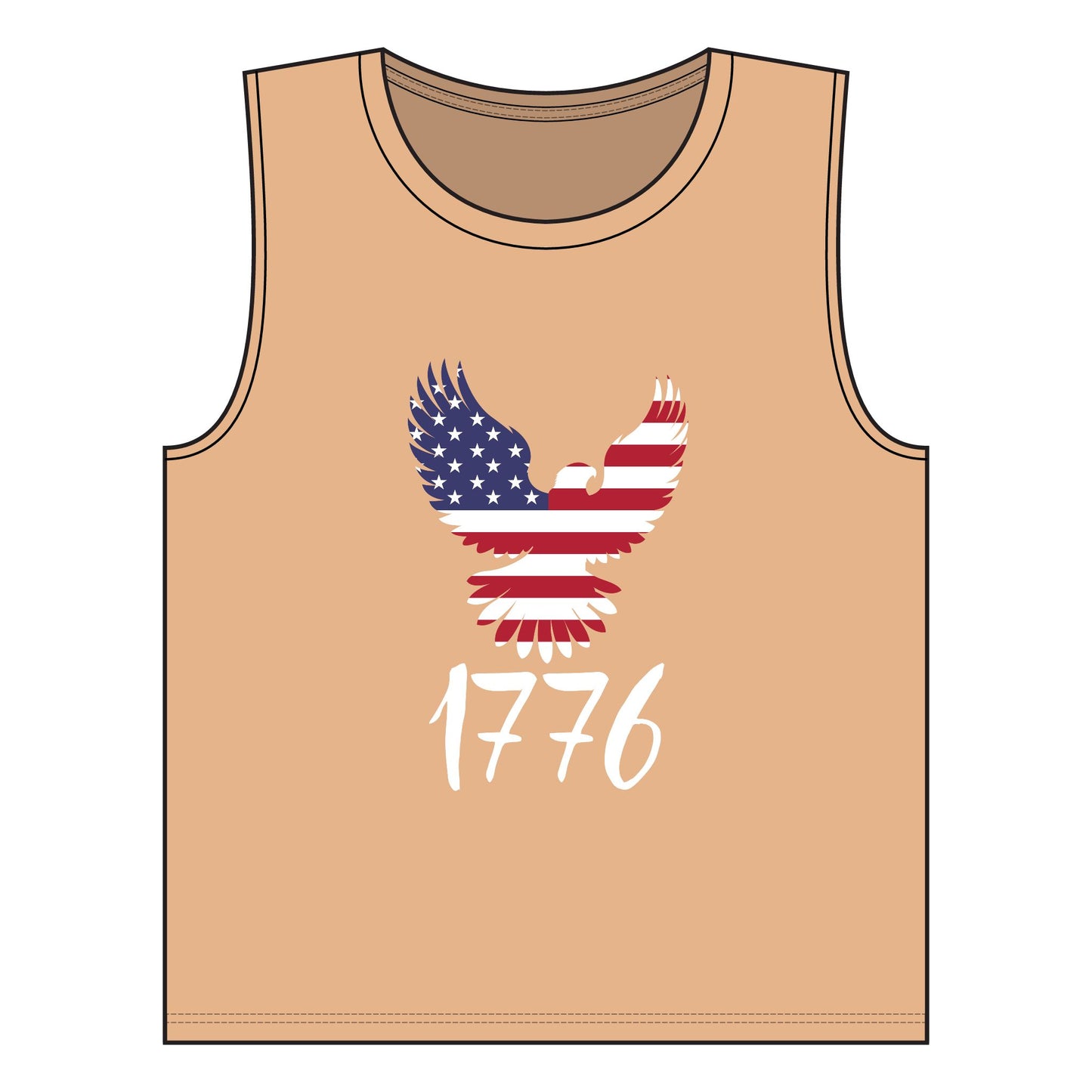 1776 Heritage Women's Muscle Tank | USA Bald Eagle Graphic