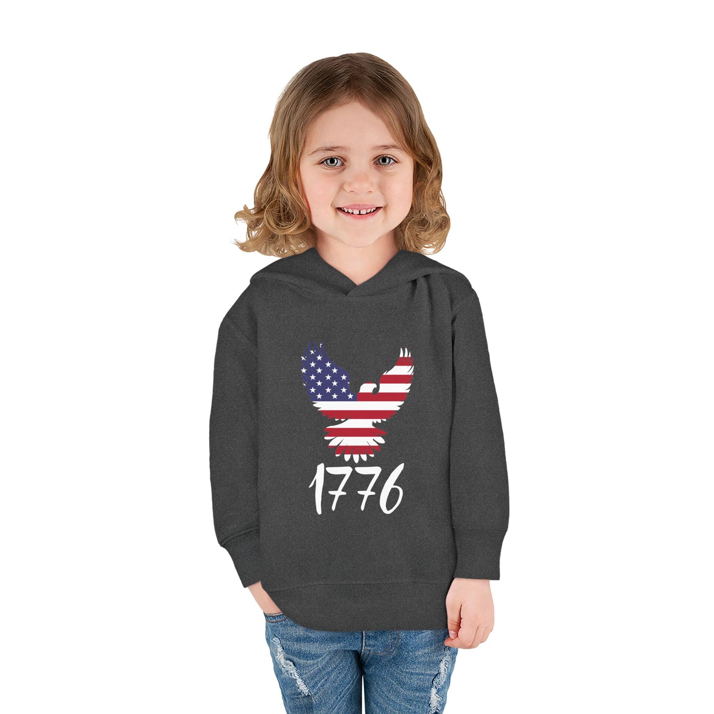1776 Heritage Toddler Hoodie | USA Bald Eagle Graphic