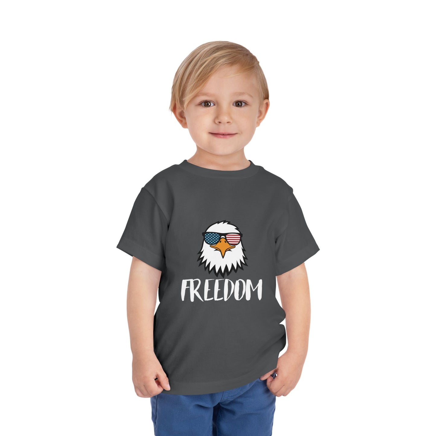 Freedom Eagle Aviator Toddler T-Shirt | USA Bald Eagle Graphic Tee