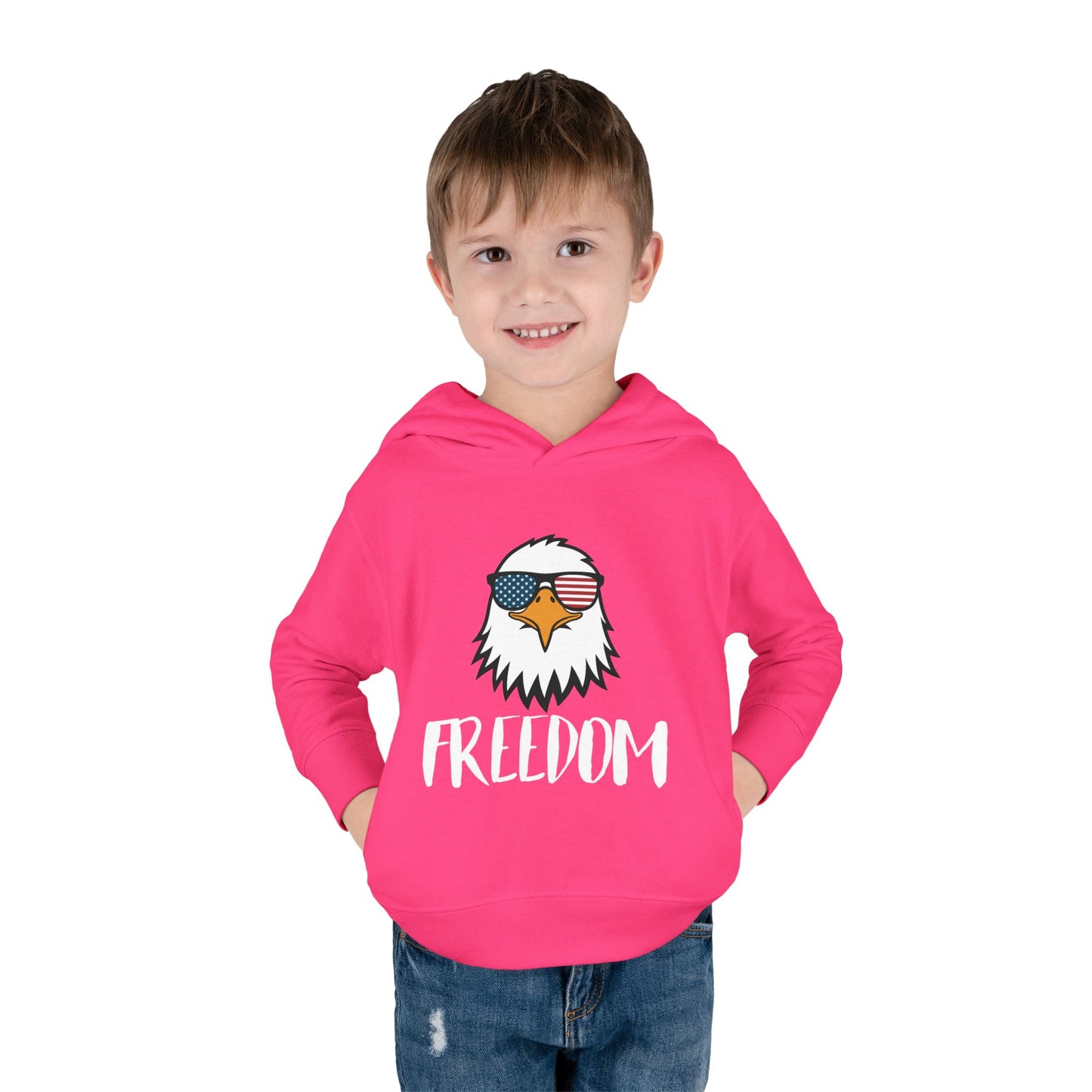 Freedom Eagle Aviator Toddler Hoodie | USA Bald Eagle Graphic