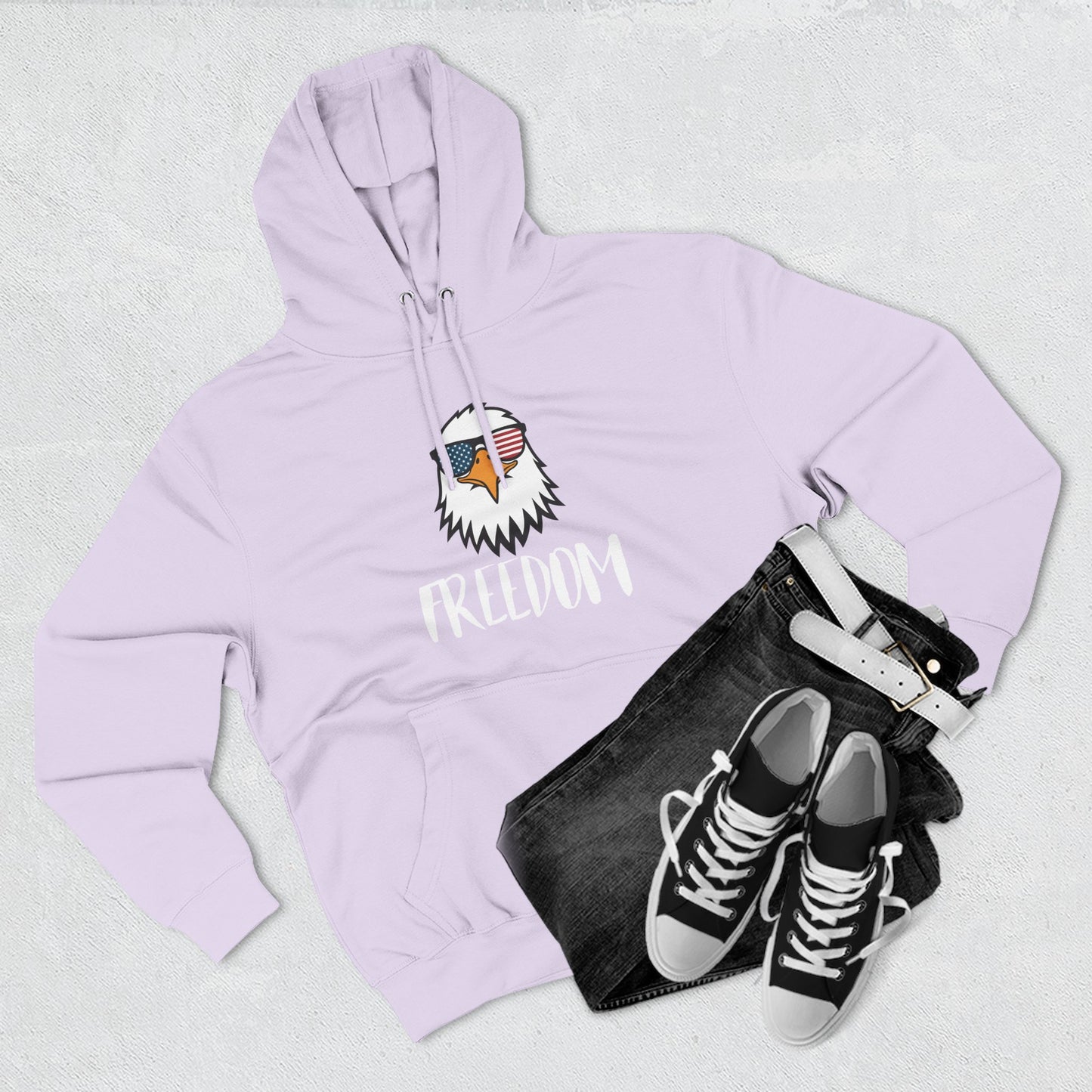Freedom Eagle Aviator Premium Hoodie | USA Bald Eagle Graphic