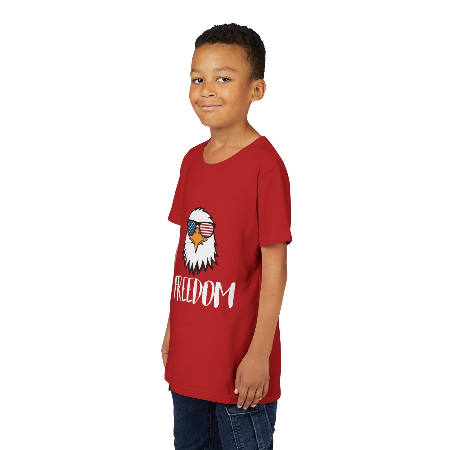 Freedom Eagle Aviator Youth T-Shirt | USA Bald Eagle Graphic Tee