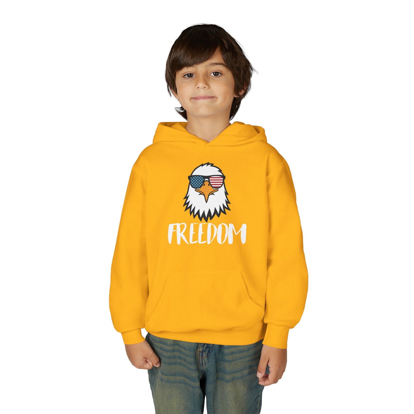 Freedom Eagle Aviator Youth Hoodie | USA Bald Eagle Graphic