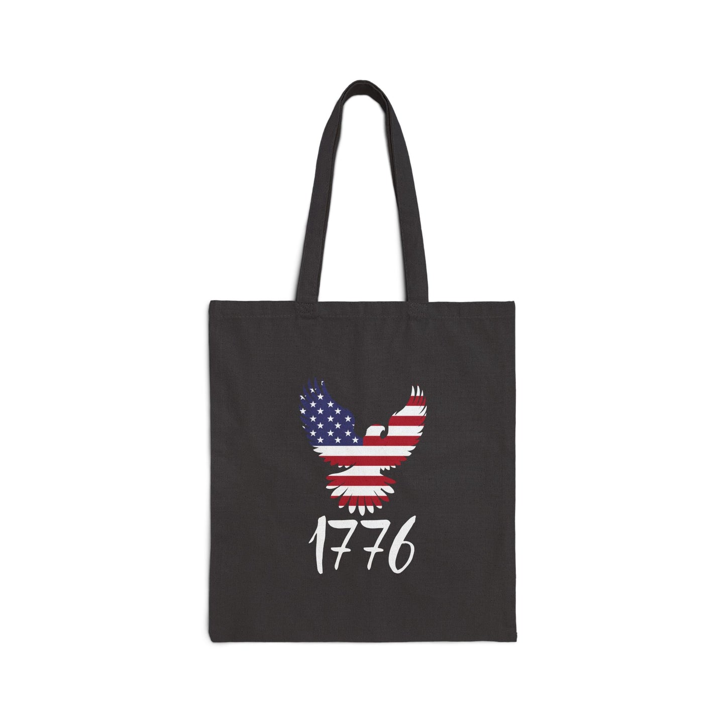 1776 Heritage Canvas Tote Bag | USA Bald Eagle Graphic