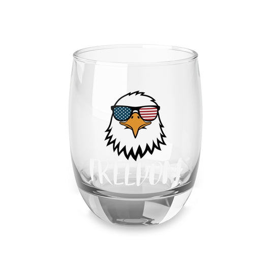 Premium Whiskey Glass - Freedom Eagle Aviator | Patriotic Drinkware
