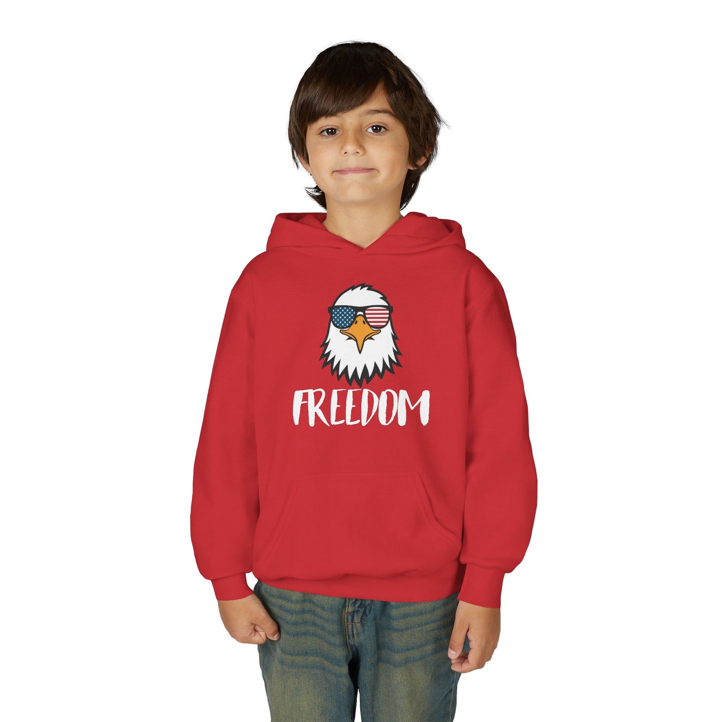 Freedom Eagle Aviator Youth Hoodie | USA Bald Eagle Graphic